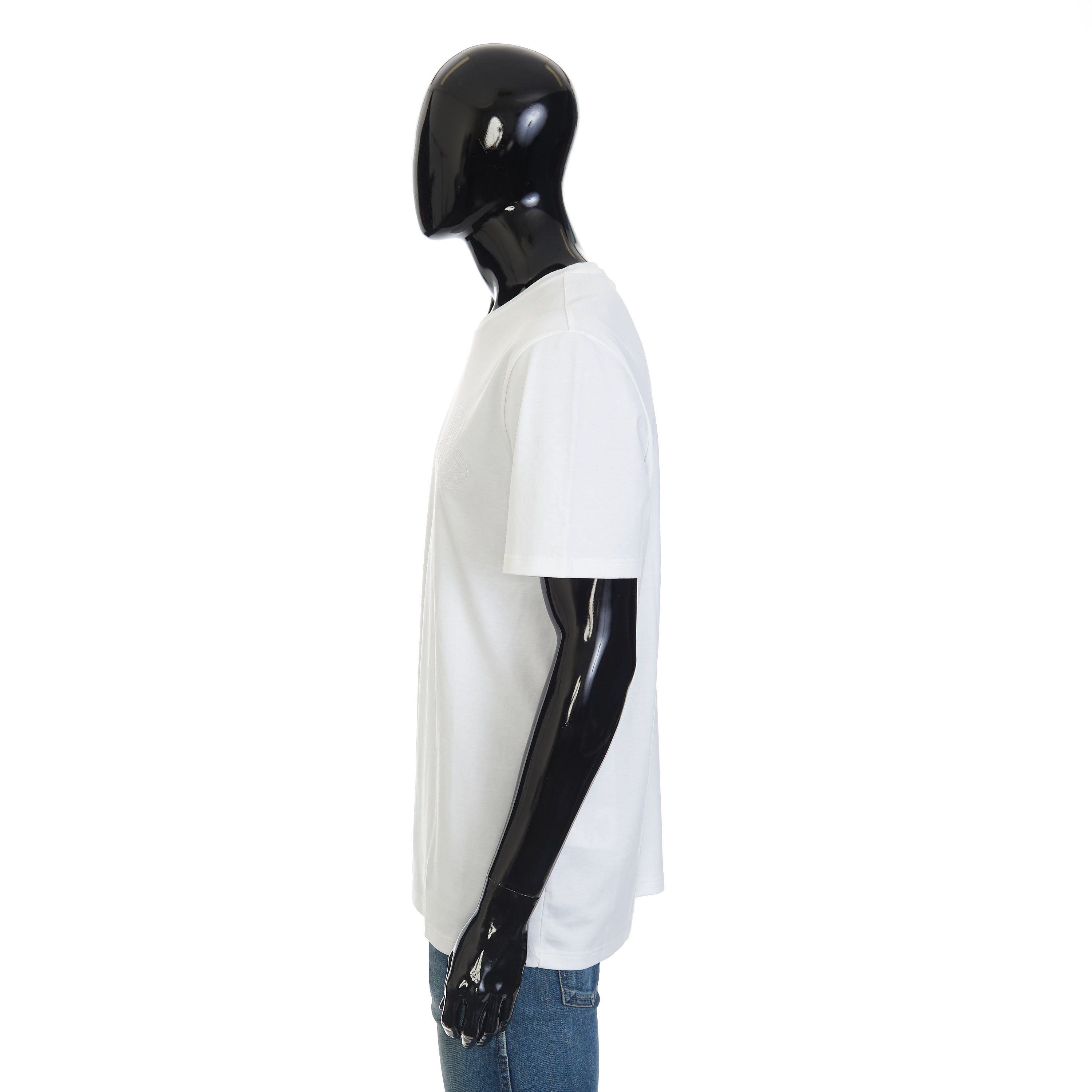 Berluti Embroidered B Logo T-Shirt In White Cotton Size US XXL / EU 58 / 5 - 3 Thumbnail