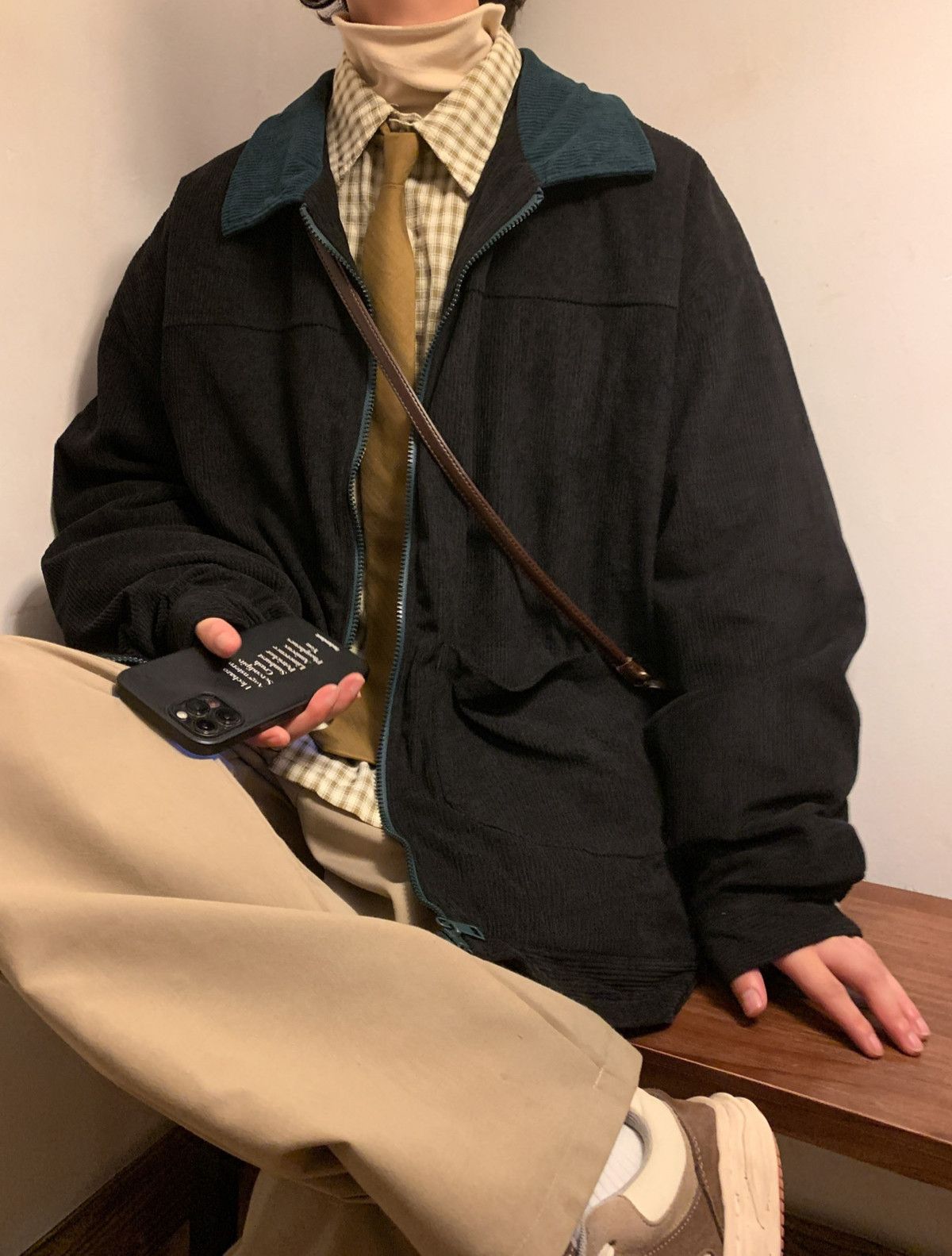 Japanese Brand Corduroy Bomber Jacket Loose Oversized Style Size US M / EU 48-50 / 2 - 3 Thumbnail