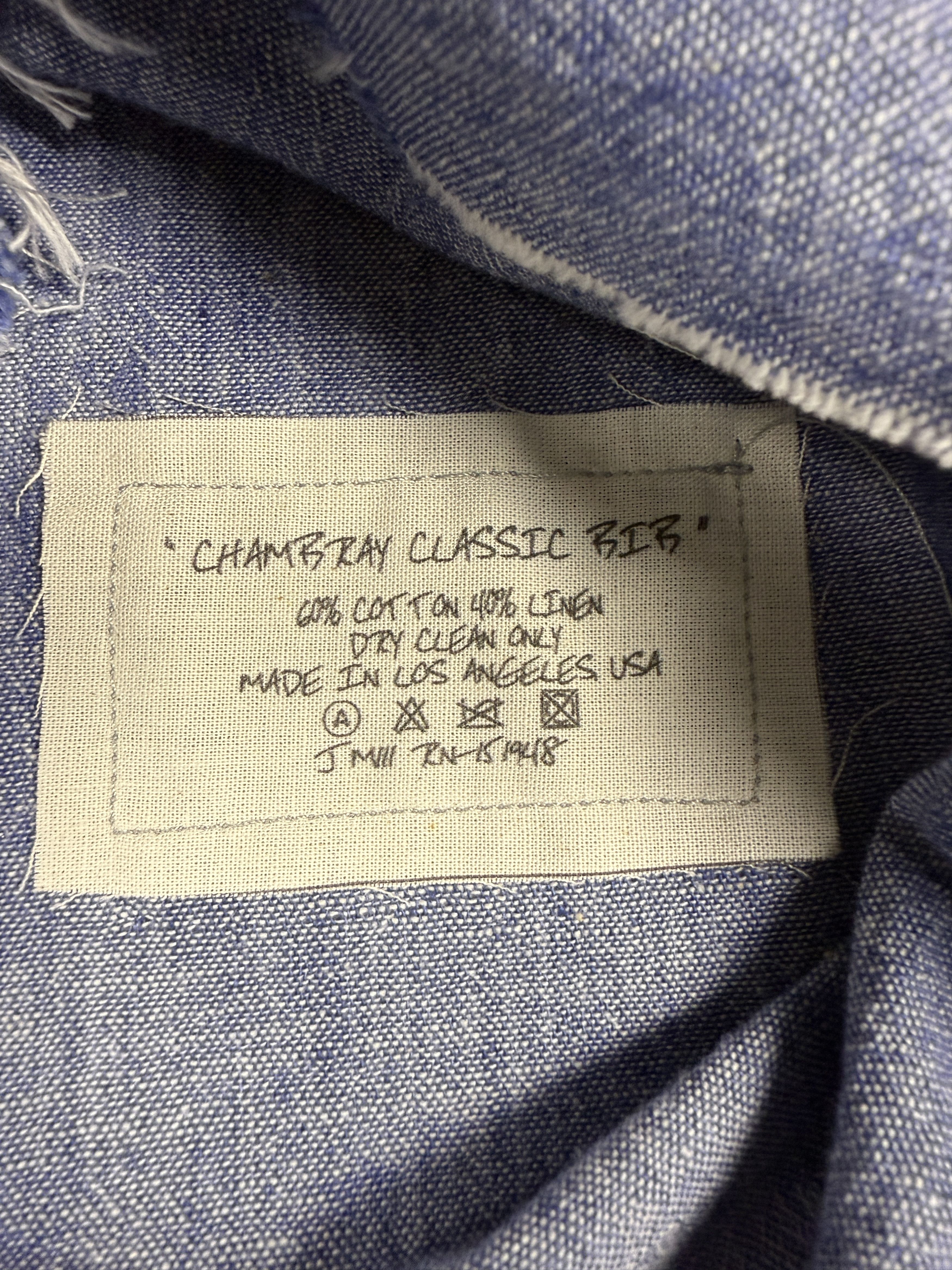 Greg Lauren Greg Lauren Chambray Classic Bib studio shirt Size US L / EU 52-54 / 3 - 4 Thumbnail