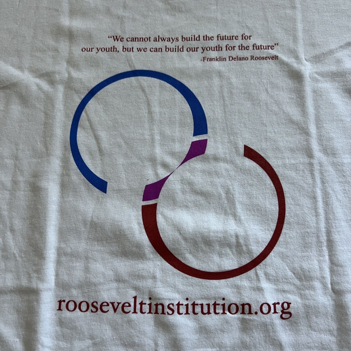 Vintage Vintage Roosevelt Institute future for youth shirt Size US L / EU 52-54 / 3 - 2 Thumbnail