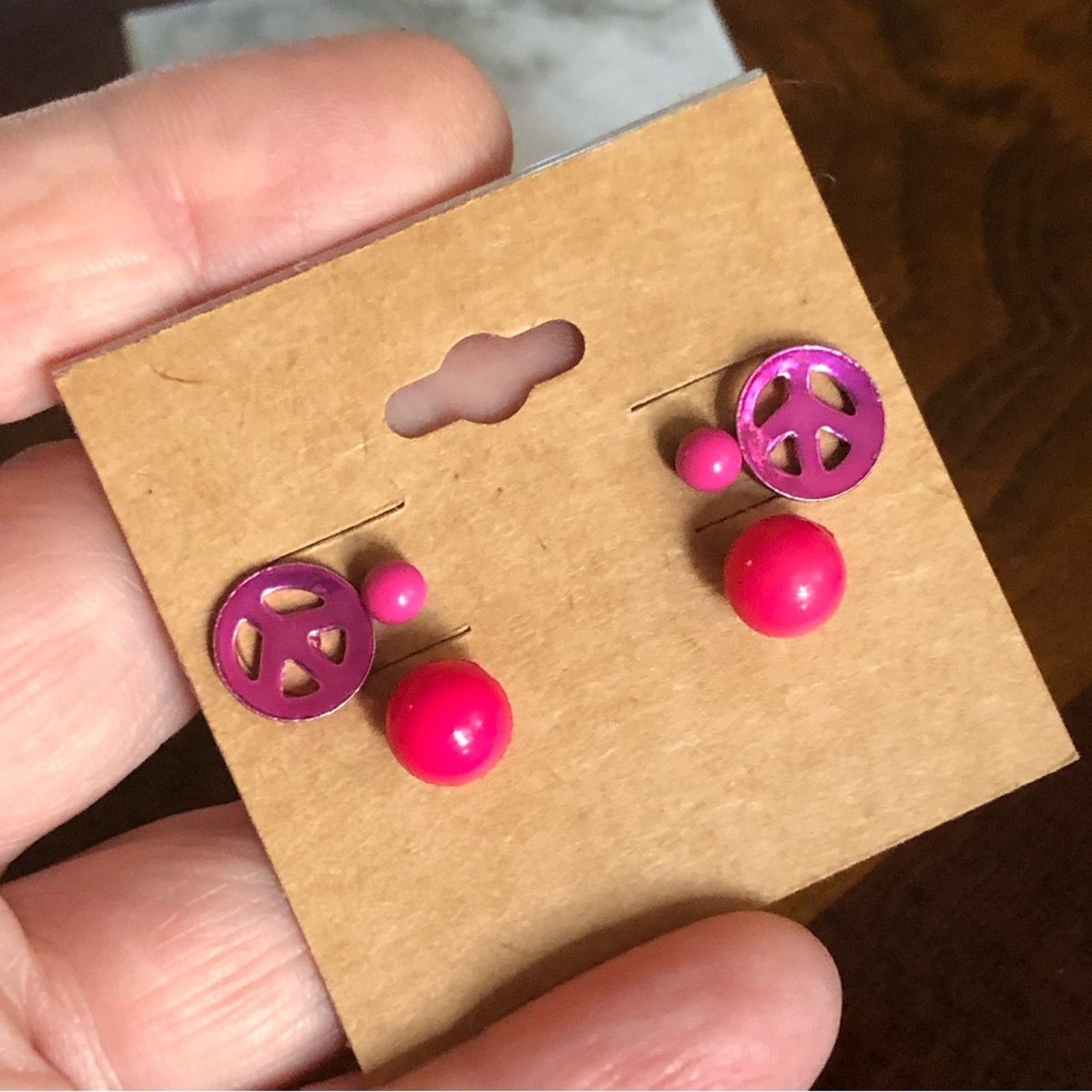 Jewelry Set of three pink tone pairs of fashion post earrings Size ONE SIZE - 3 Thumbnail