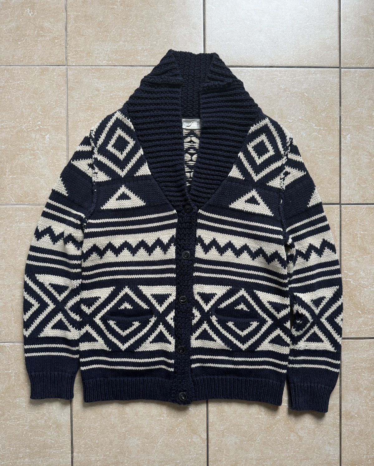 Vintage Ralph Lauren Aztec Navajo Heavy Knited Cardigan