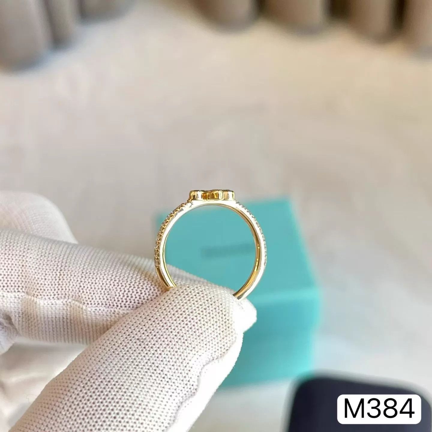 Tiffany & Co. Tiffany Rose Gold Diamond Ring Size 47 (New, Boxed) Size ONE SIZE - 6 Thumbnail