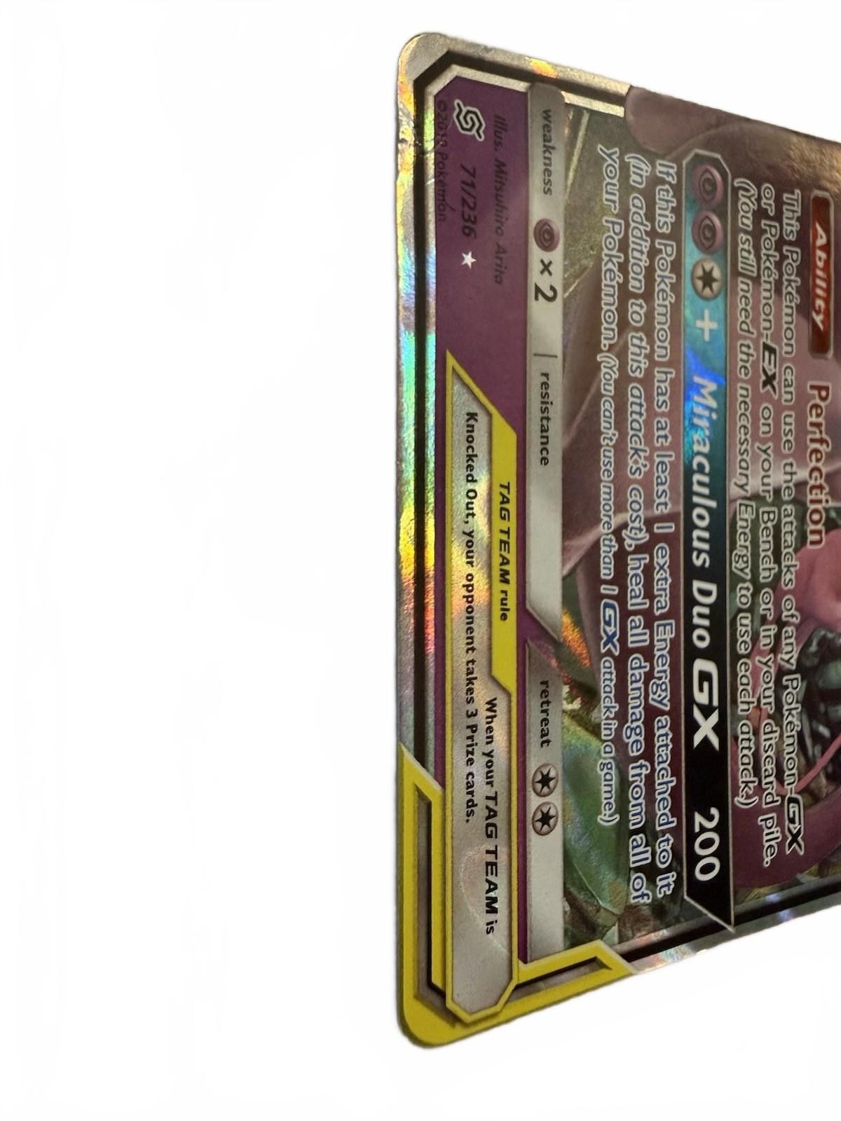 Pokemon Mewtwo & Mew GX 71/236 Ultra Rare Holo Tag Team Pokémon Size ONE SIZE - 2 Thumbnail