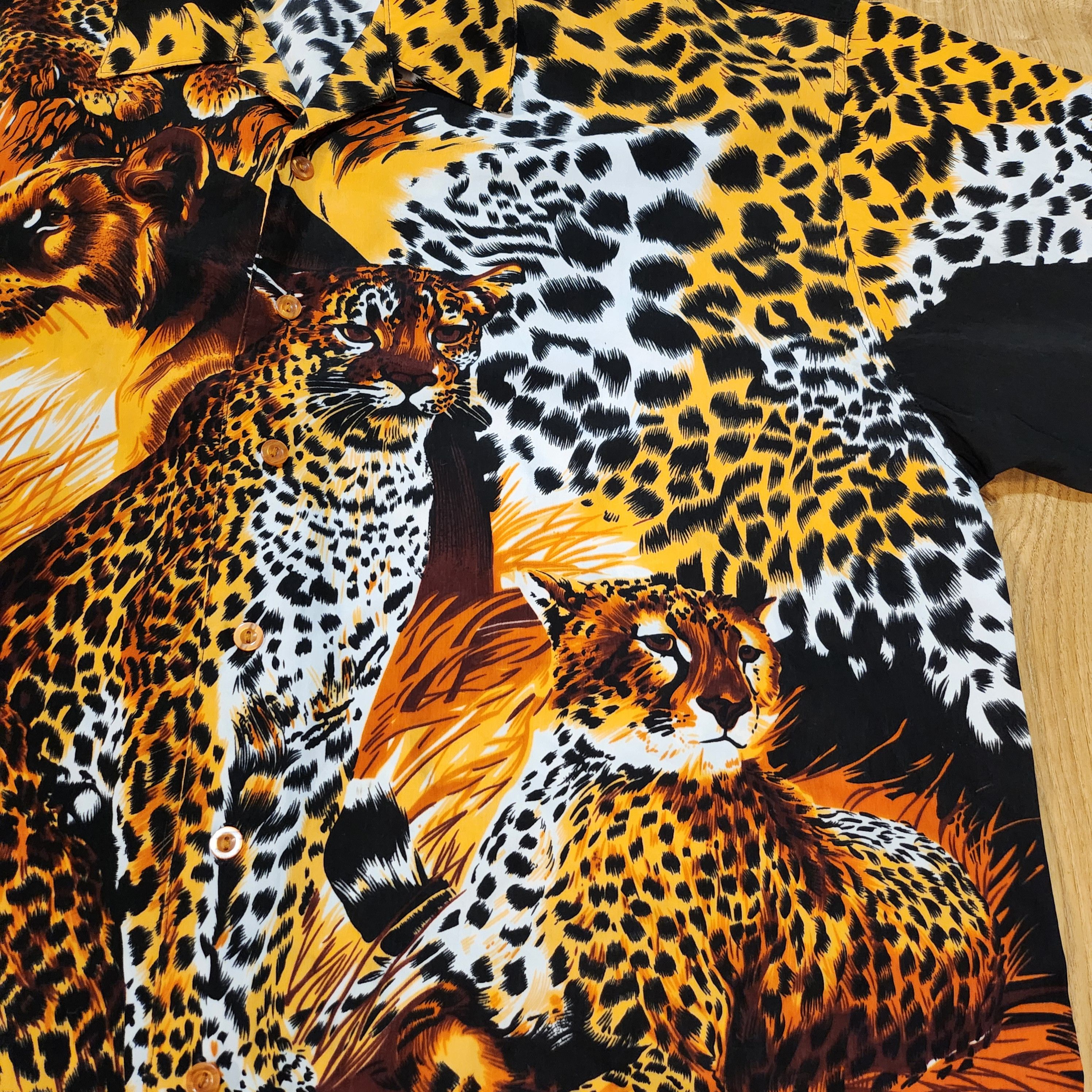 Japanese Brand × Vintage Unique Cheetah Print Shirt Size US XXL / EU 58 / 5 - 2 Thumbnail