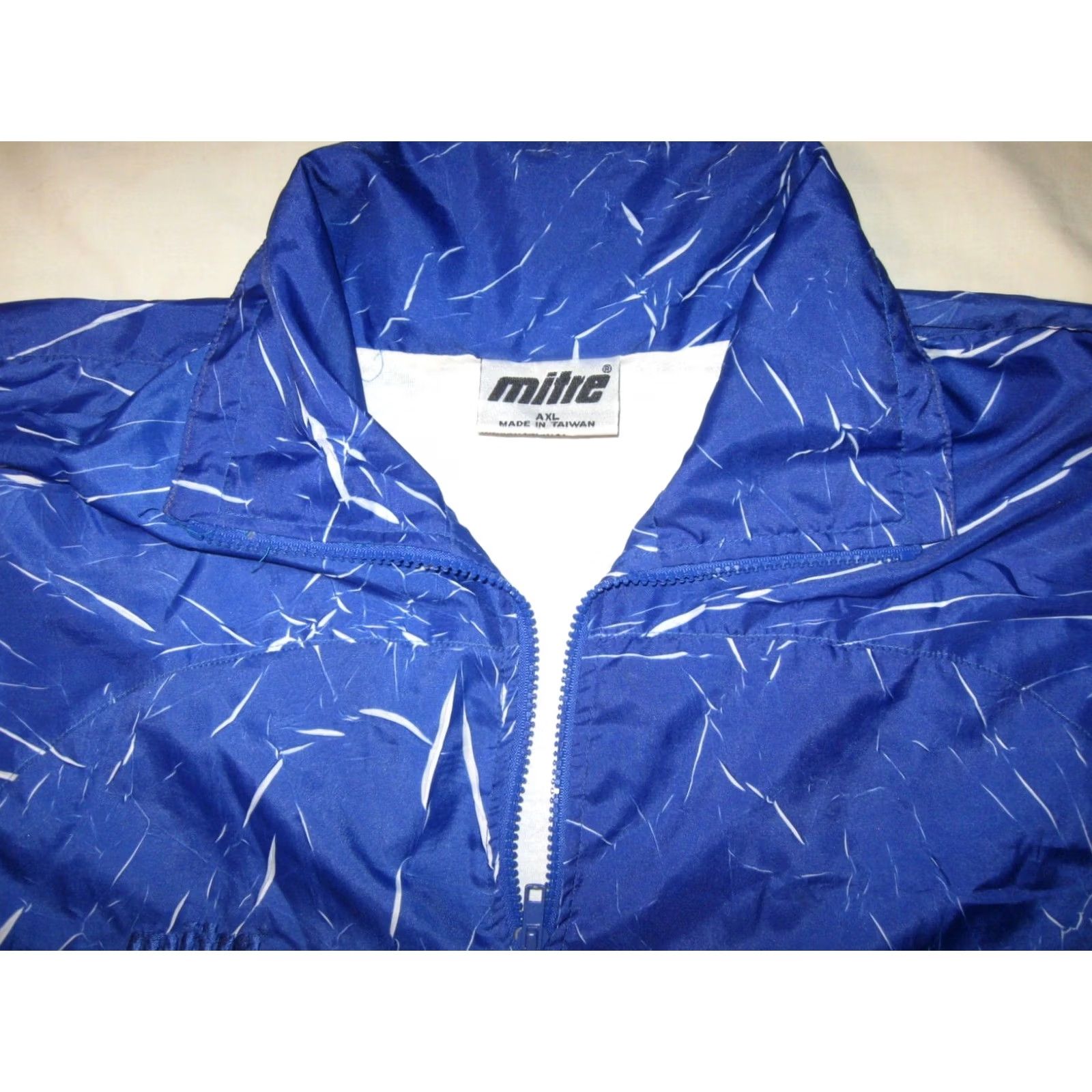 Vintage MITRE Soccer Jacket Windbreaker Blue XL Adult Vintage 90s Mens Size US XL / EU 56 / 4 - 2 Thumbnail