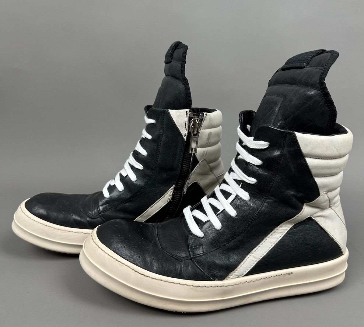 Rick Owens Rick Owens - Geo Basket High Tongue Side Zipped Size US 8 / EU 41 - 5 Thumbnail