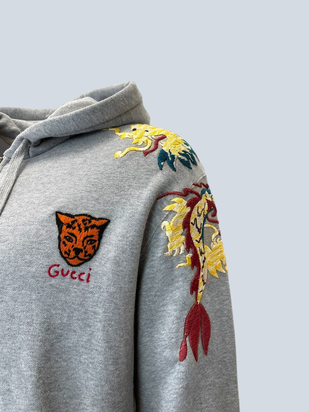 Gucci Gucci zip sweatshirt with hood and dragon embroidery, M. Size US M / EU 48-50 / 2 - 4 Thumbnail