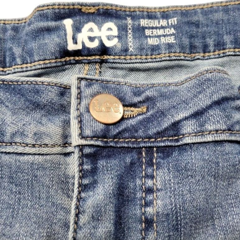Lee Lee Shorts Womens 20 Blue Size W40 L10 Regular Fit Bermuda Mid Rise Denim Size 42" / US 20 - 5 Thumbnail
