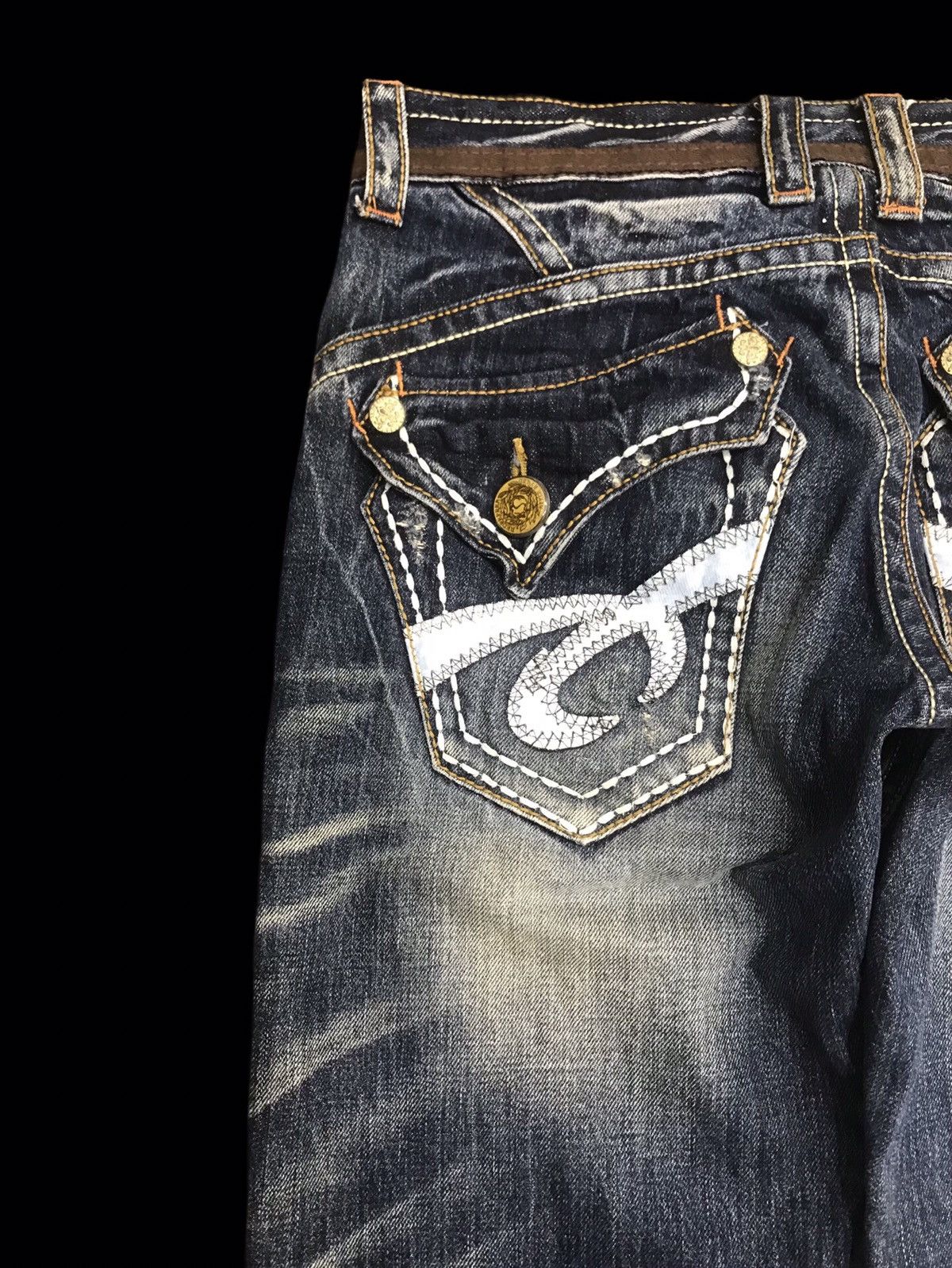 Japanese Brand 💥ARCHIVAL💥VERY RARE THE REDPEPPER SICK DESIGN DENIM F204 Size US 31 - 15 Thumbnail