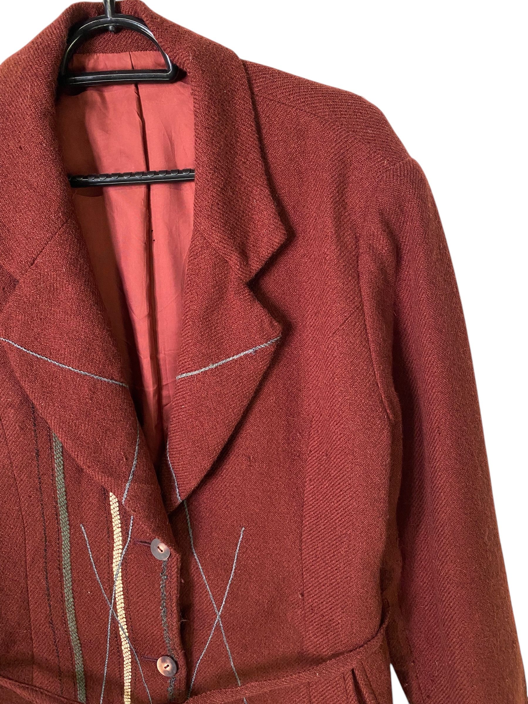 If Six Was Nine Keiko kishi embroidered stripe belted wool alpaca blend coat Size US S / EU 44-46 / 1 - 4 Thumbnail