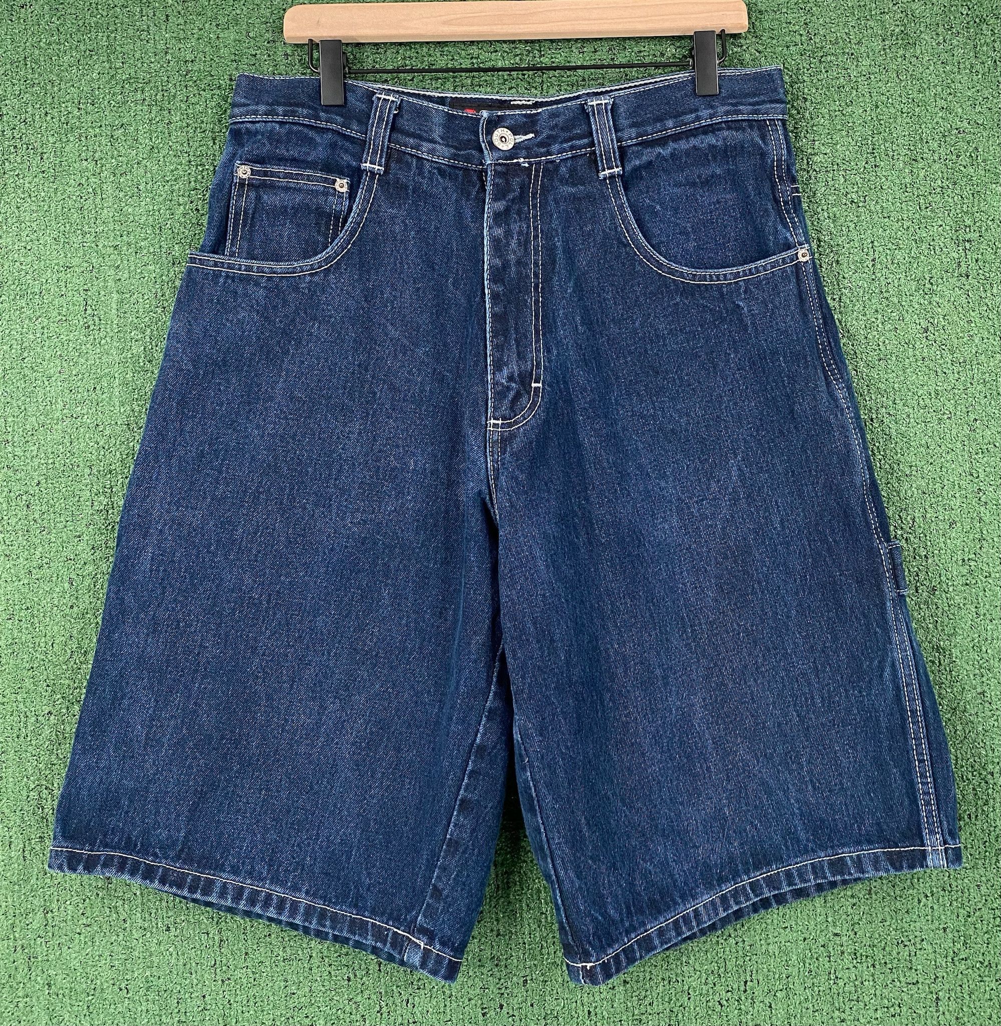 Southpole Y2K Southpole Baggy Spellout Carpenter Denim Shorts Jorts 31 Size US 31 - 7 Thumbnail