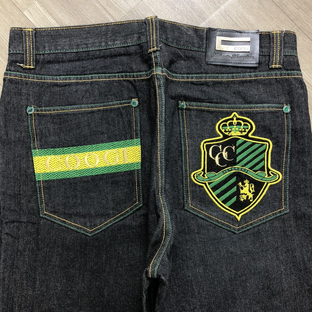 Coogi × Japanese Brand × Vintage RARE🇯🇲 Y2K Vintage Coogi Jamaica Baggy Embroidered Jeans Size US 40 / EU 56 - 3 Thumbnail
