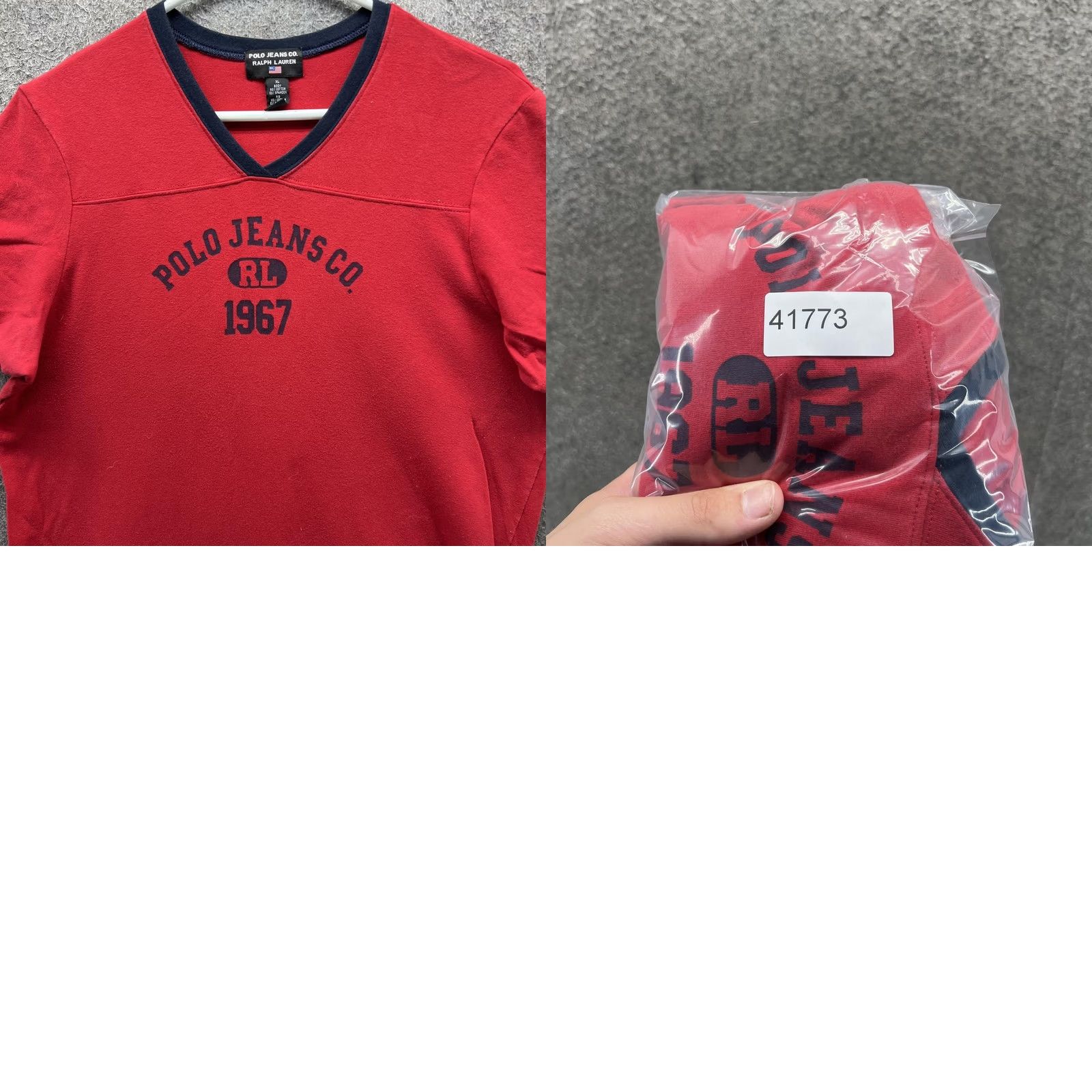 Ralph Lauren Polo Jeans Ralph Lauren Dress Shirt Womens XL Red V Neck 1967 Logo Graphic Tee Shirt Dress Ladies XL Red Polo Jeans Co. RL 1967 Logo Size XL / US 12-14 / IT 48-50 - 8 Thumbnail