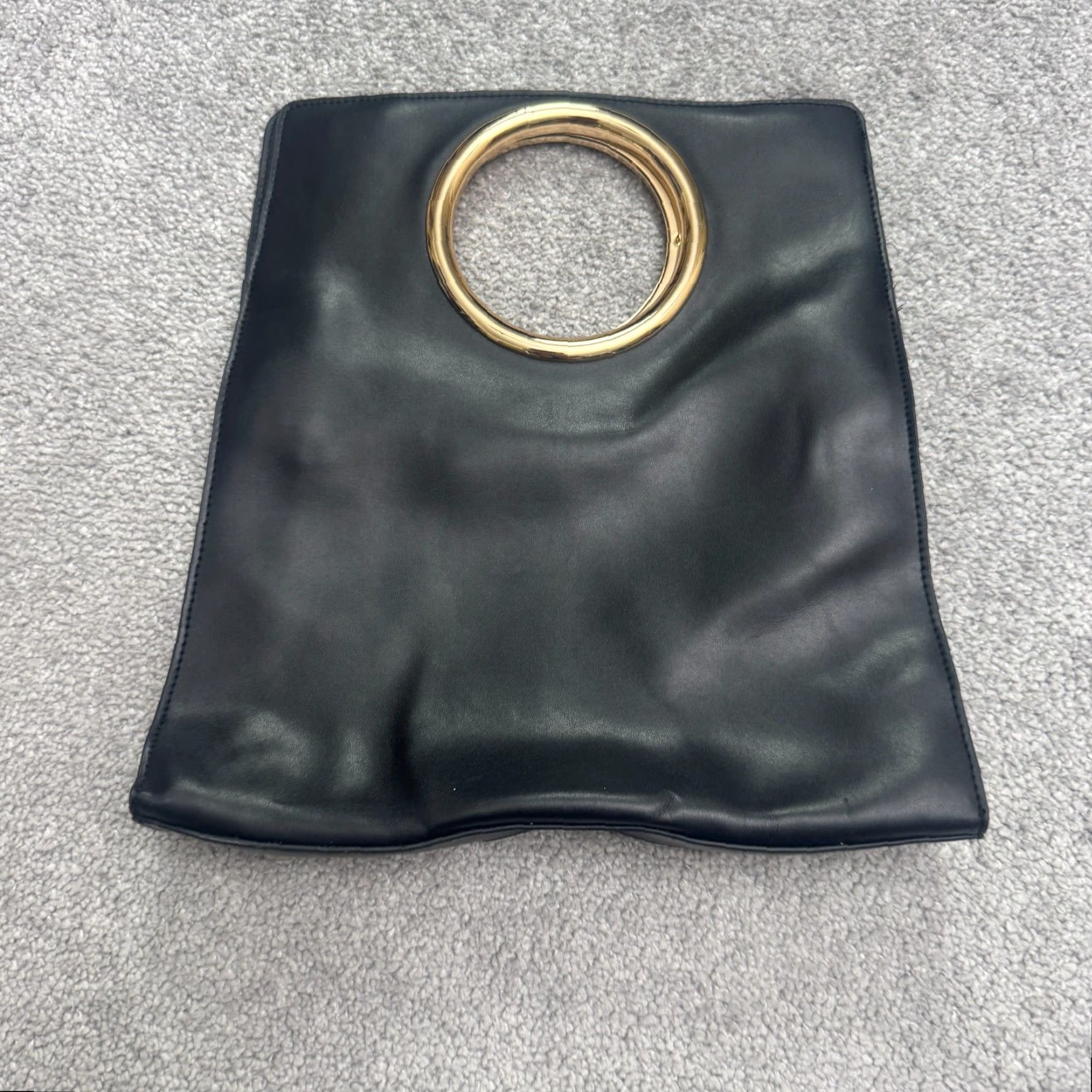 Vintage VINTAGE A New Day Leather Tote Bag Women's Medium Black Casual Workwear Urban Classic Size M / US 6-8 / IT 42-44 - 2 Thumbnail