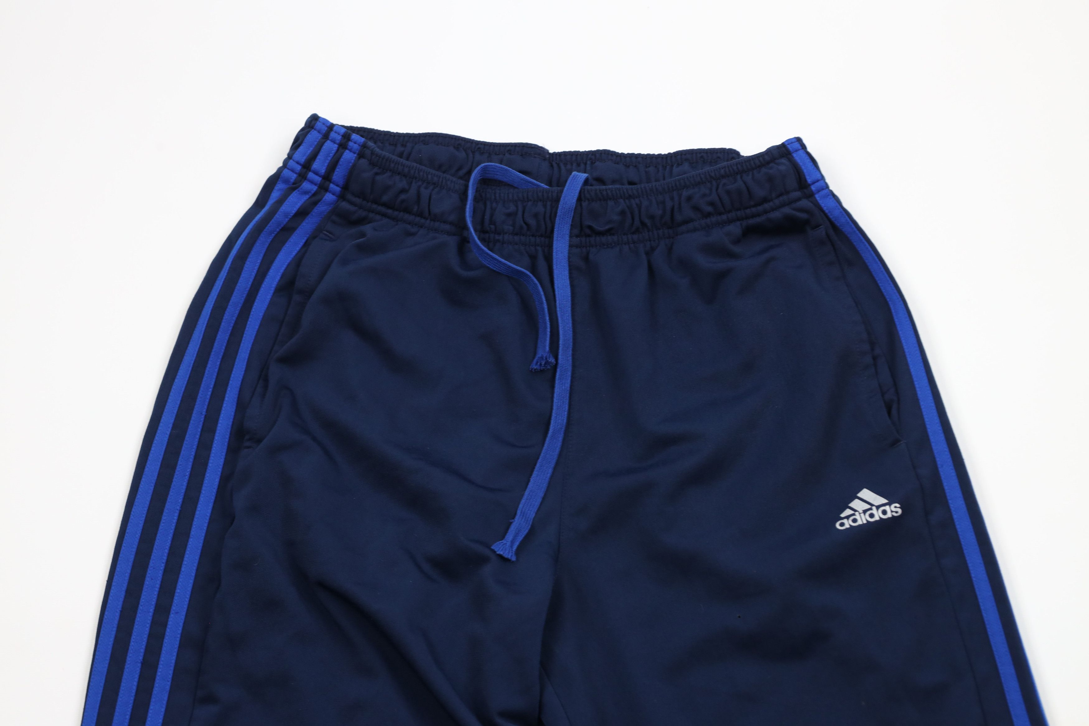 Adidas × Vintage Vintage Adidas Spell Out Striped Wide Leg Sweatpants Blue Size US 36 / EU 52 - 2 Thumbnail