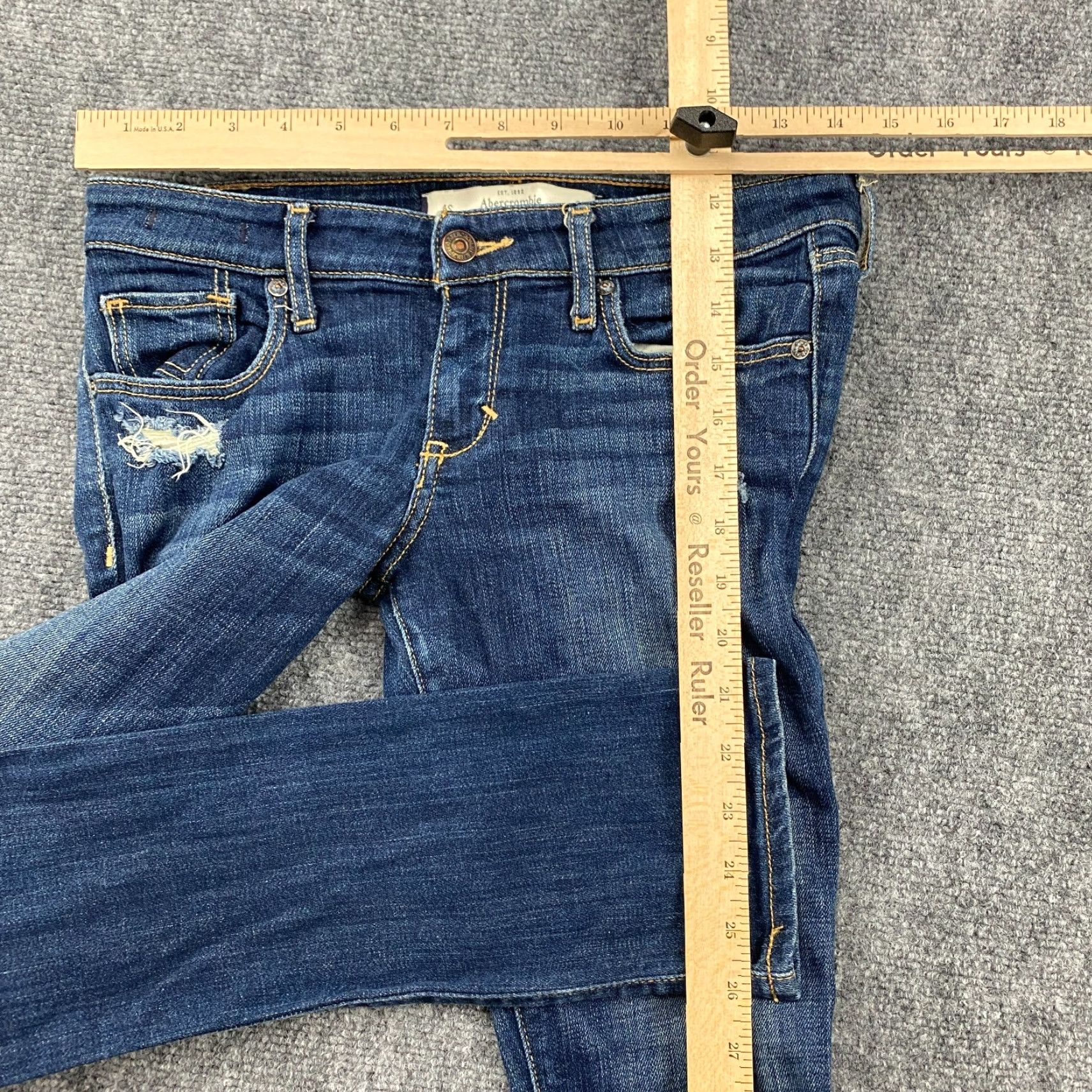 Abercrombie & Fitch Abercrombie & Fitch Jeans Womens 4S Blue Skinny Low Rise Modified Stitch Size 27" / US 4 / IT 40 - 4 Thumbnail