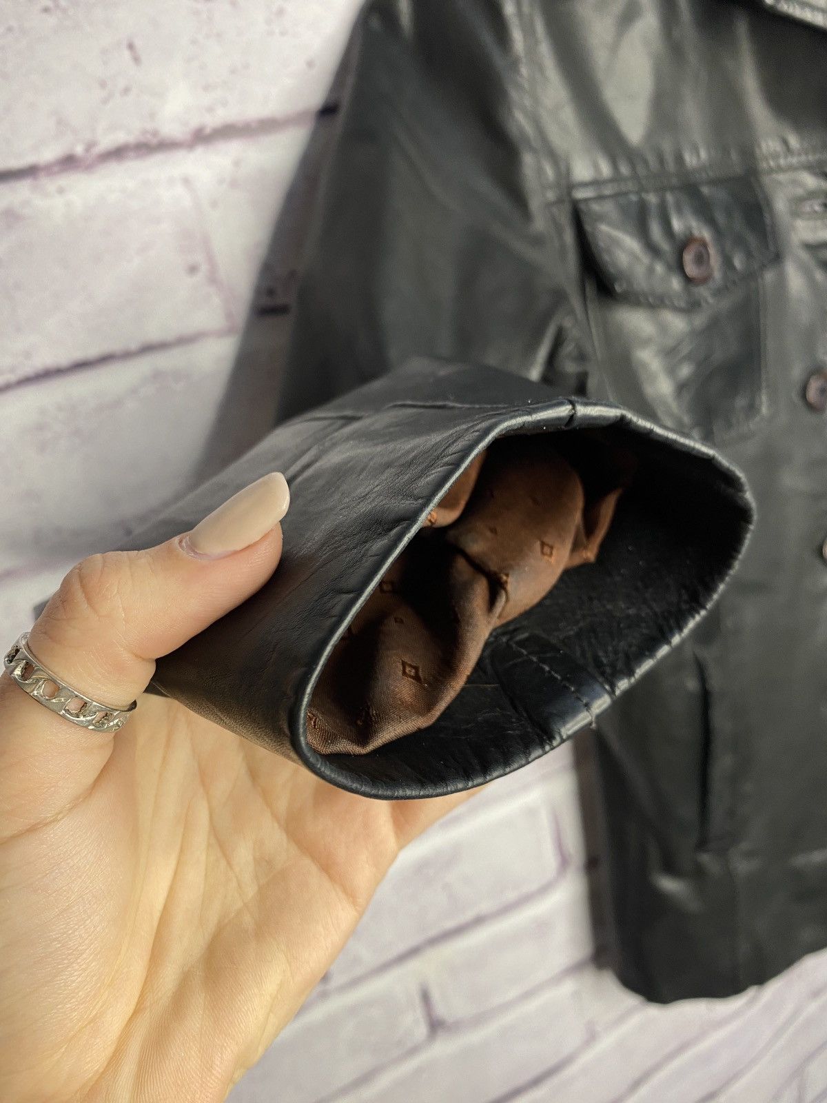 Other WOMENS 90' Black Leather Jacket Mauritius Size S / US 4 / IT 40 - 10 Thumbnail