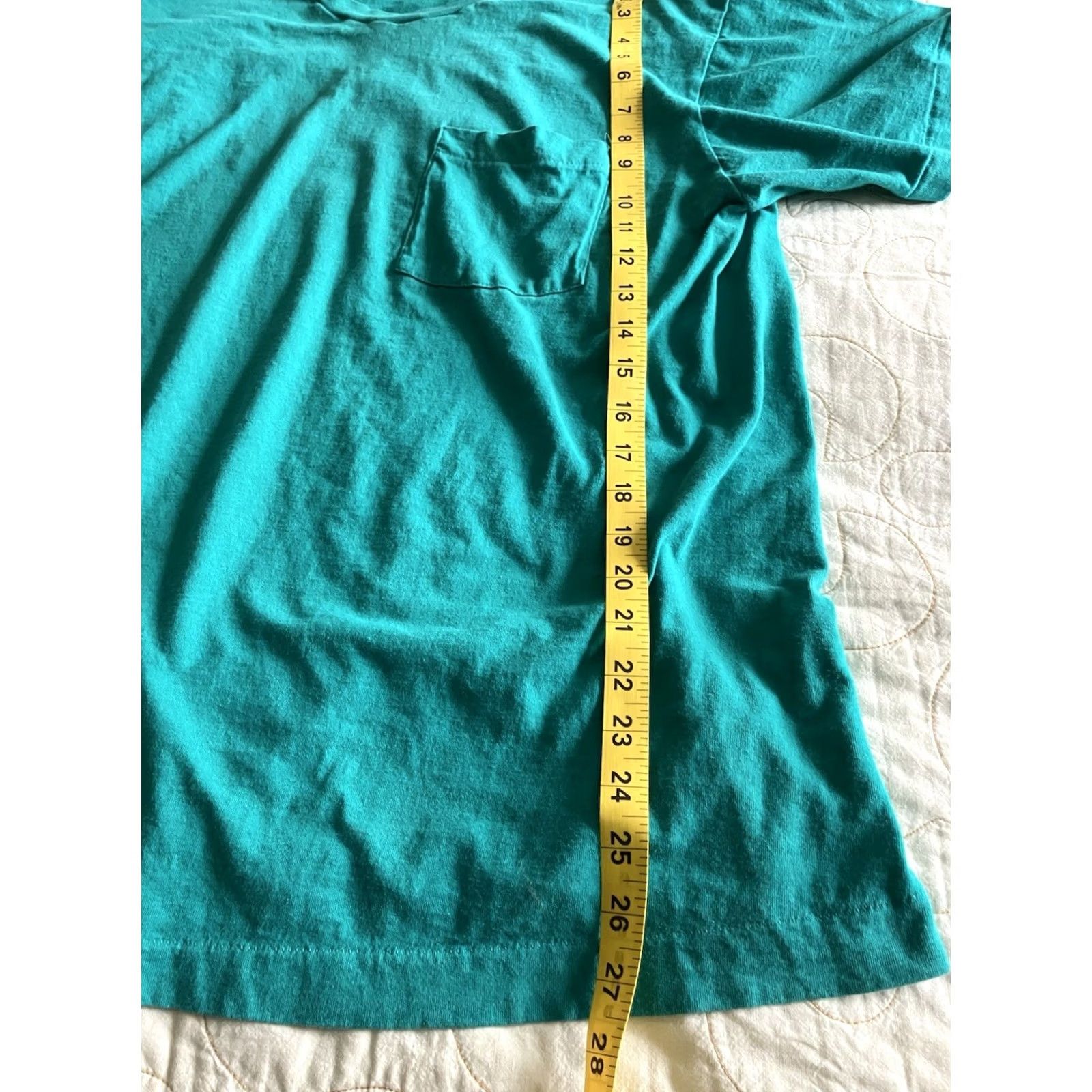 Fruit Of The Loom VINTAGE Fruit of the Loom T-Shirt Men’s XL Crewneck Pocket Tee Teal Made In USA Size US XL / EU 56 / 4 - 4 Thumbnail