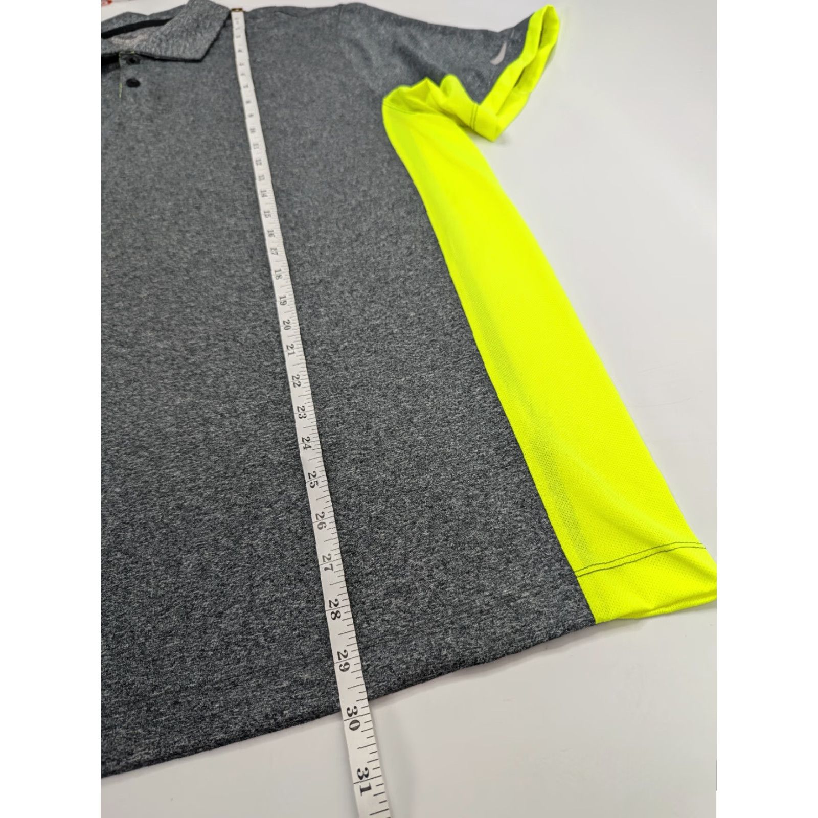 Nike Nike Golf Polo Shirt Mens Large Tour Performance Short Sleeve Gray Yellow 639705 Size US L / EU 52-54 / 3 - 3 Thumbnail