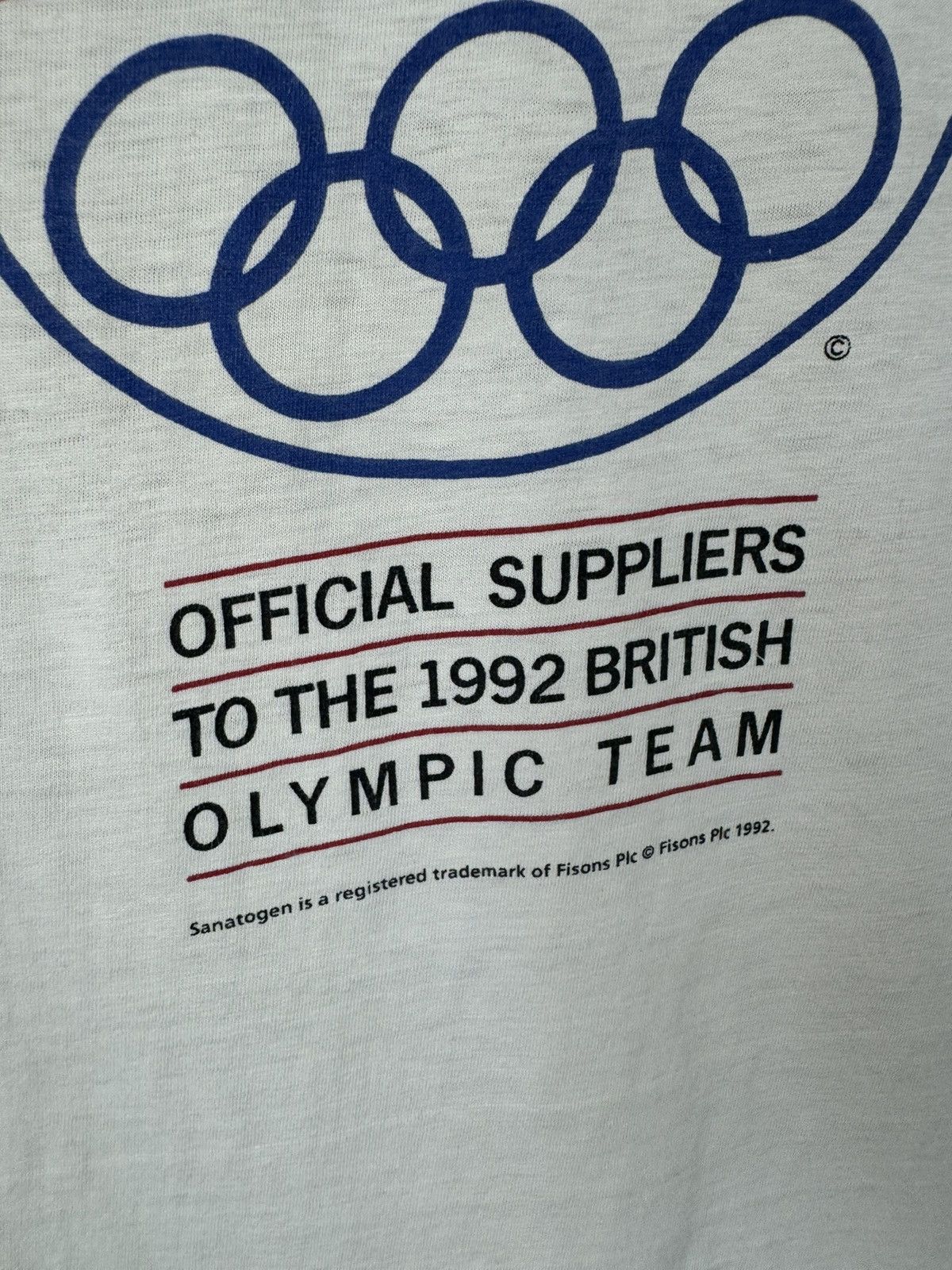 Vintage OFFICIAL SUPPLIERS TO THE 1992 BRITISH OLYMPIC TEAM TEE Size US XL / EU 56 / 4 - 3 Thumbnail