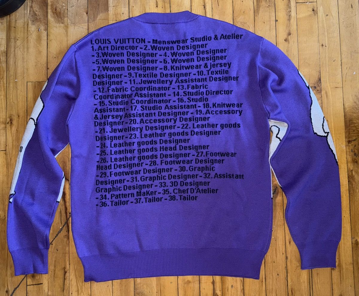 Louis Vuitton Louis Vuitton Studio Jacquard Crewneck Sweater 'Purple' Size US XL / EU 56 / 4 - 5 Thumbnail