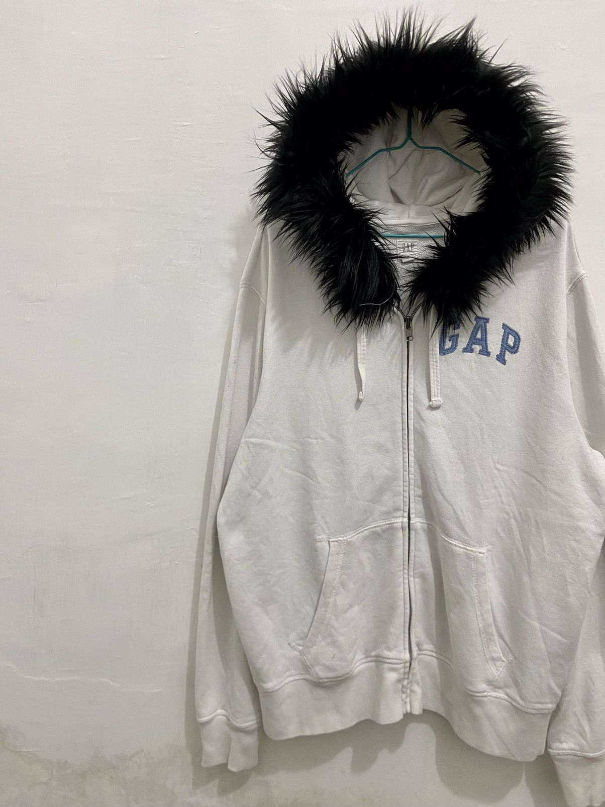 Gap 💥Big Flag💥GAP Fur Zipper Hoodie Size US L / EU 52-54 / 3 - 3 Thumbnail