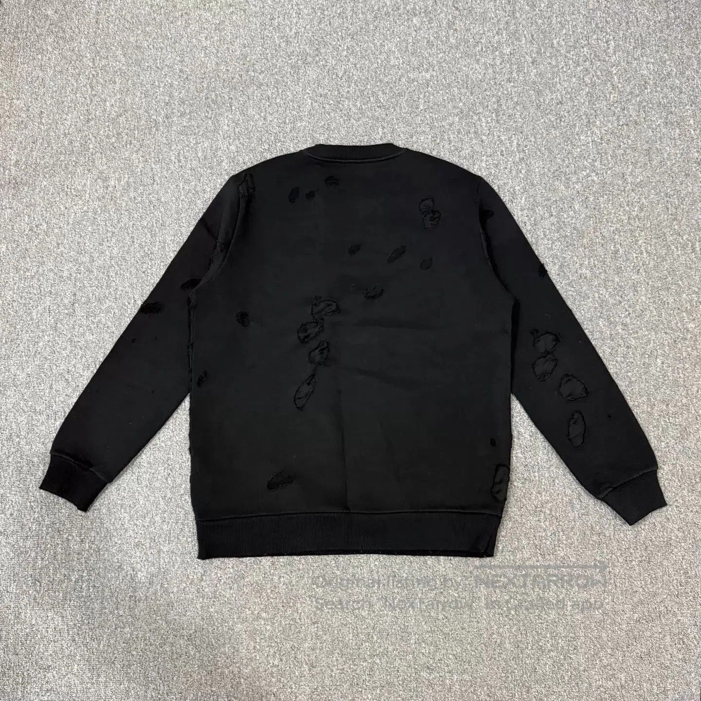 Givenchy Black Distressed Long Sleeve Sweatshirt. Size US S / EU 44-46 / 1 - 2 Thumbnail