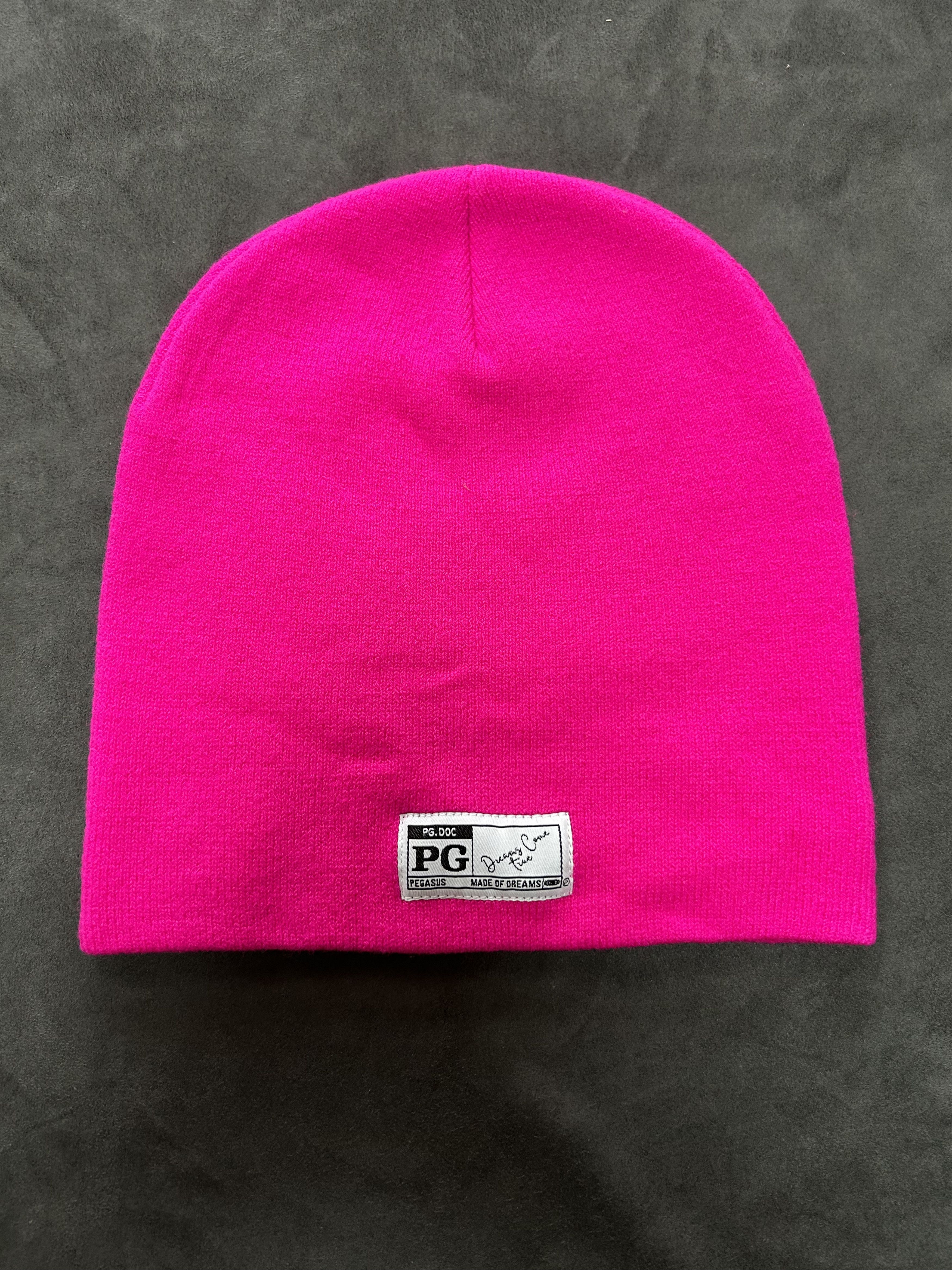 Japanese Brand Deadstock PG.Org Pagasus No Cuff Beanie Pink OS Size ONE SIZE - 4 Thumbnail