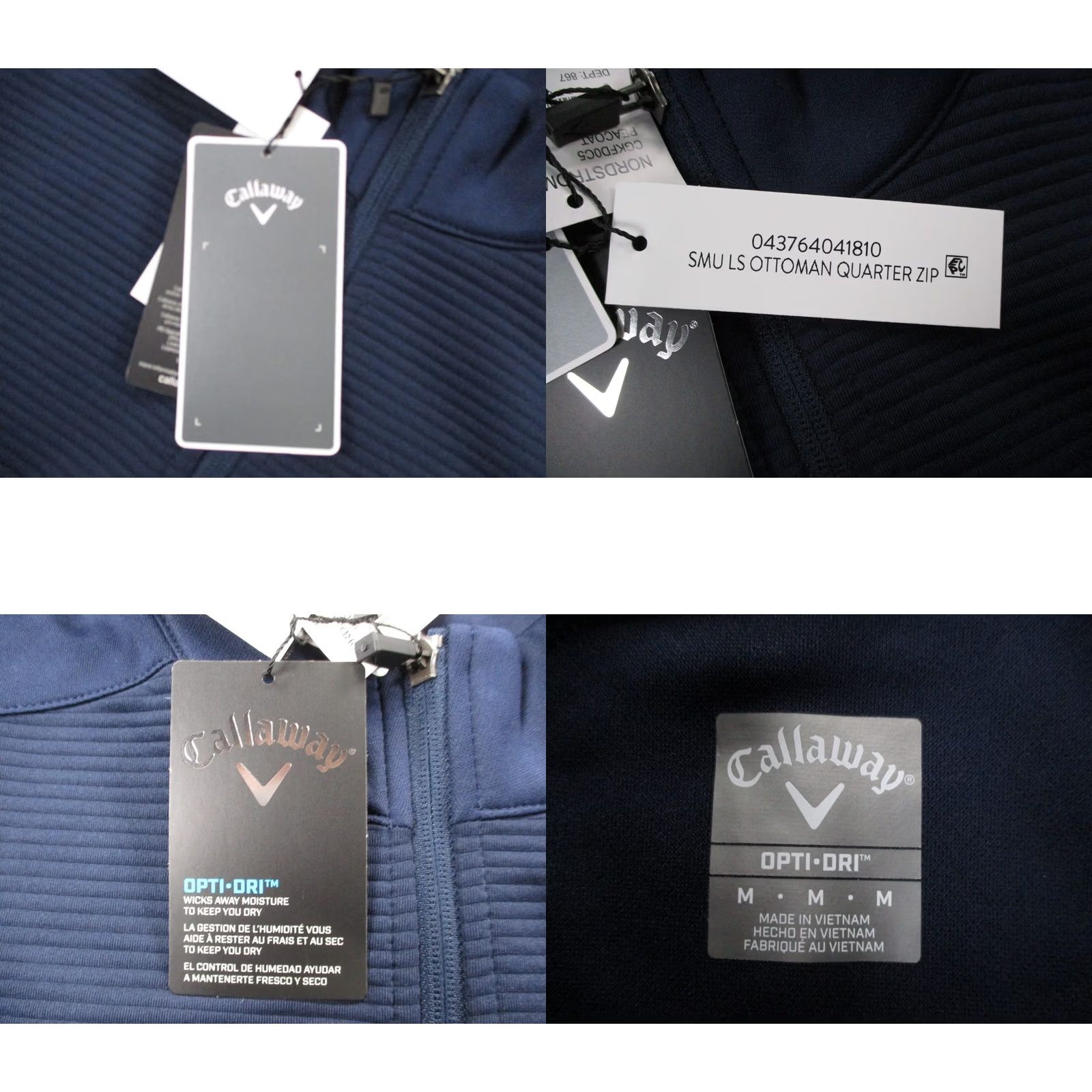 Callaway Callaway Jacket Mens M Navy Blue Opti Dry Windbreaker 1/4 Zip Lightweight Waterproof Casual Sportswear Weathergear Logo Pockets Golf Size US M / EU 48-50 / 2 - 8 Thumbnail