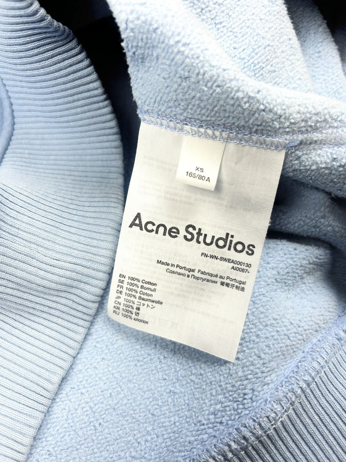 Acne Studios Acne Studios Oversized Blue Logo Sweatshirt Unisex Vintage Size US XS / EU 42 / 0 - 10 Thumbnail