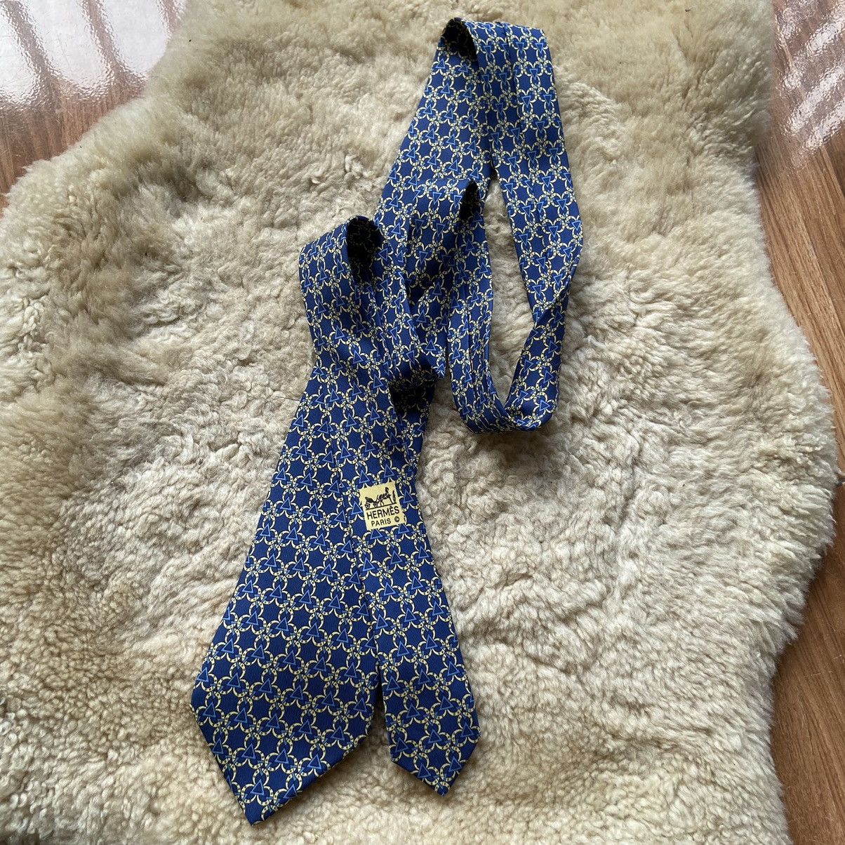Hermes × Vintage HERMES Paris Silk Tie Made In France Size ONE SIZE - 5 Thumbnail