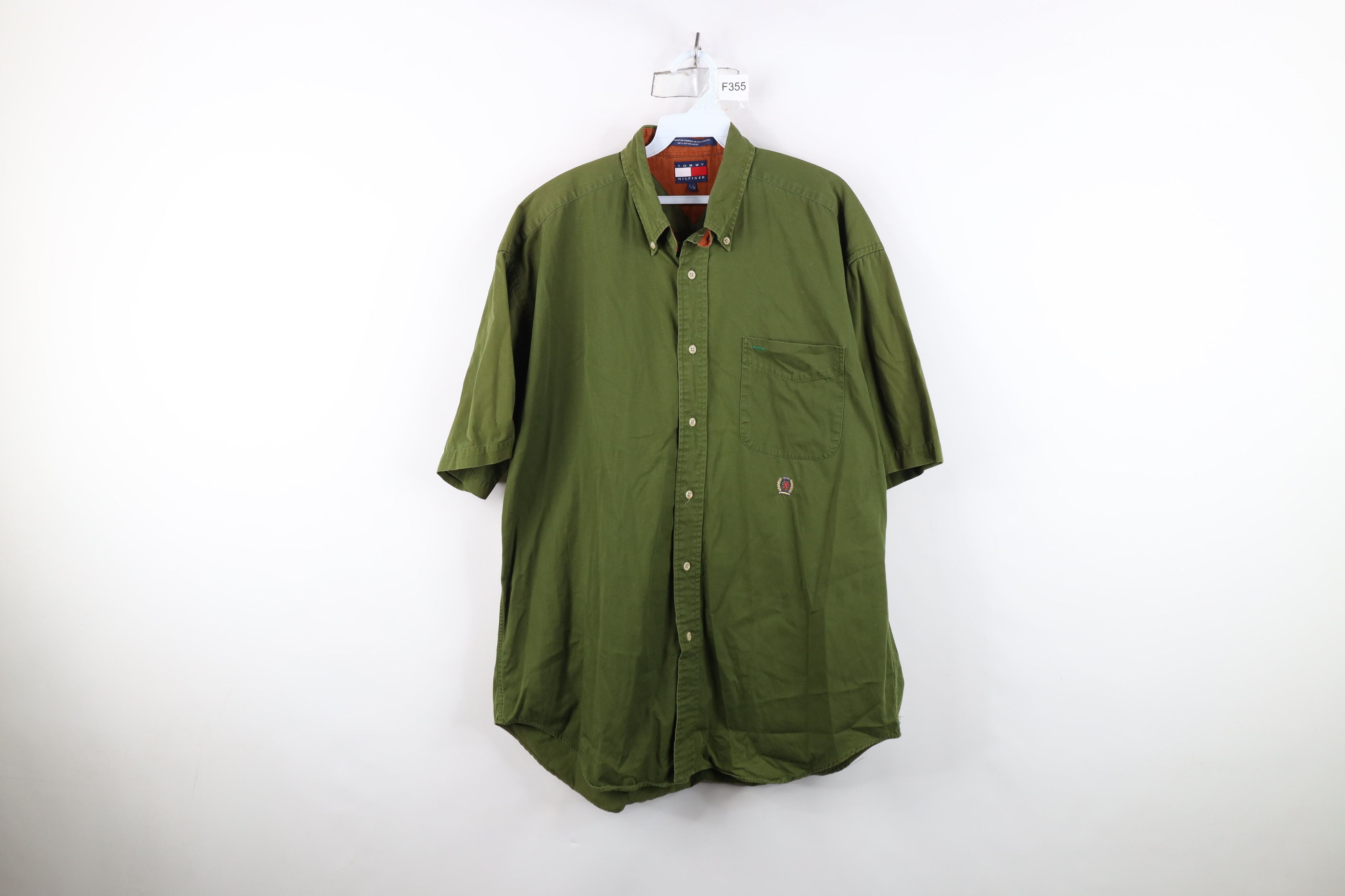 Tommy Hilfiger Vintage 90s Tommy Hilfiger Short Sleeve Button Down Shirt Size US L / EU 52-54 / 3 - 1 Thumbnail