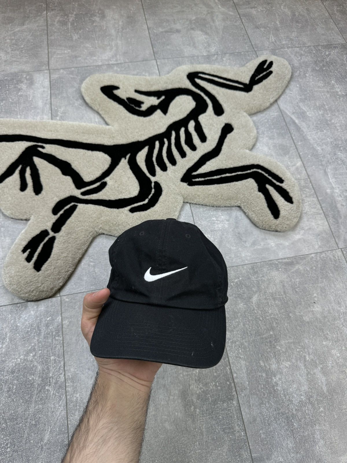 Nike × Vintage Mens Vintage Nike swoosh hats cap centre logo drill y2k Size ONE SIZE - 1 Thumbnail