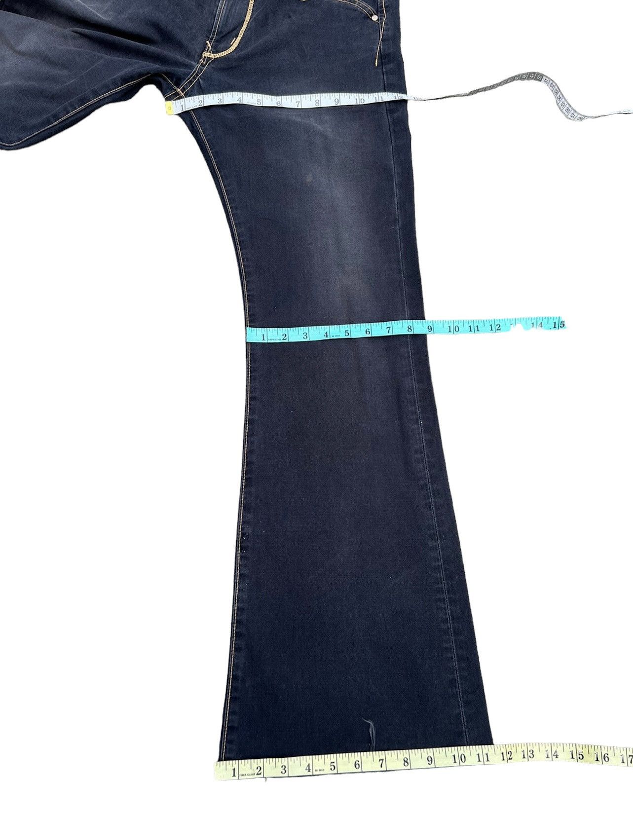 Edwin Vintage Edwin Japan Sun Fade Black Flare Jeans Westerner Size US 31 - 4 Thumbnail