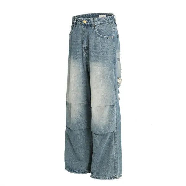Japanese Brand VIBE American distressed men's vintage wrinkled ripped jeans Size US 32 / EU 48 - 2 Thumbnail