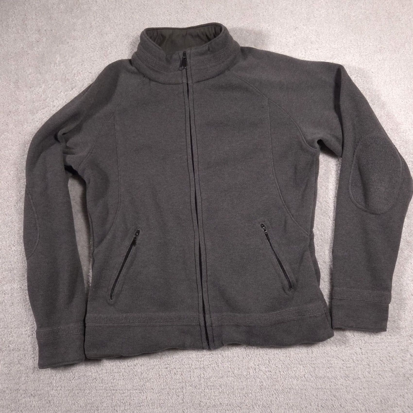 Layer 8 Columbia Fleece Jacket Womens Large Gray Full Zip Outdoor Hiking Layer Warm Size L / US 10 / IT 46 - 2 Thumbnail