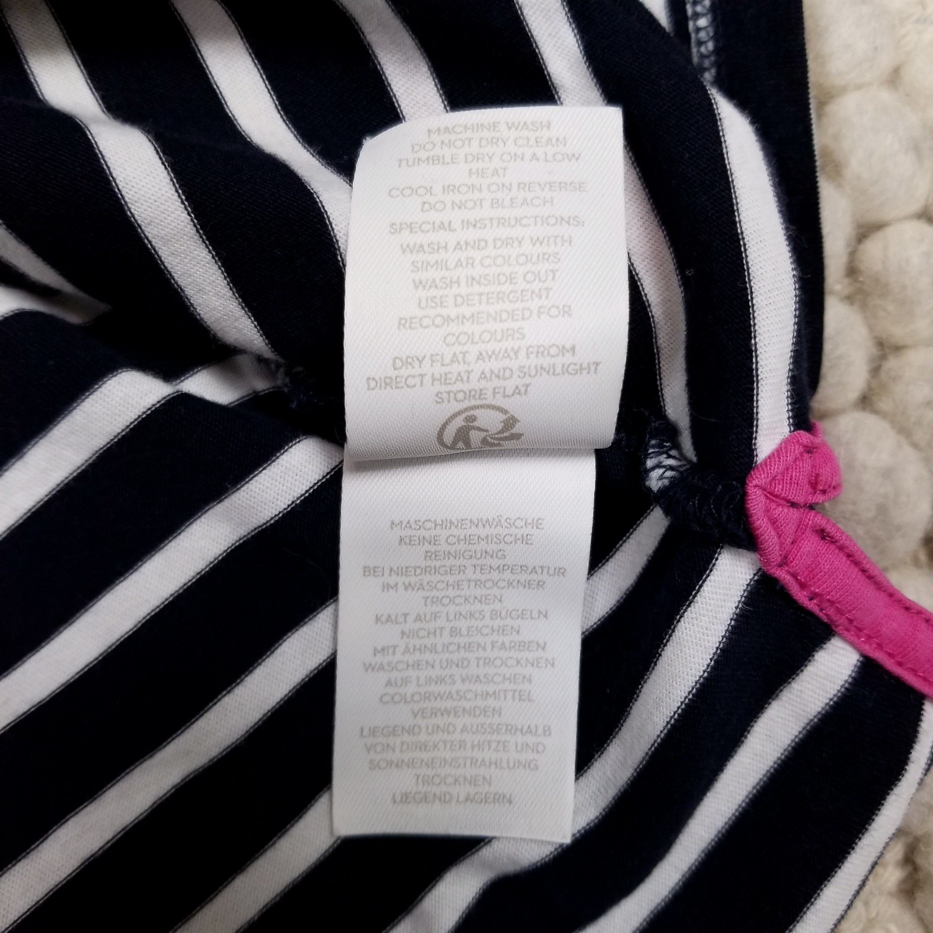 Boden Striped Long Sleeve Tee Ranbow Cuffs Size M / US 6-8 / IT 42-44 - 8 Thumbnail