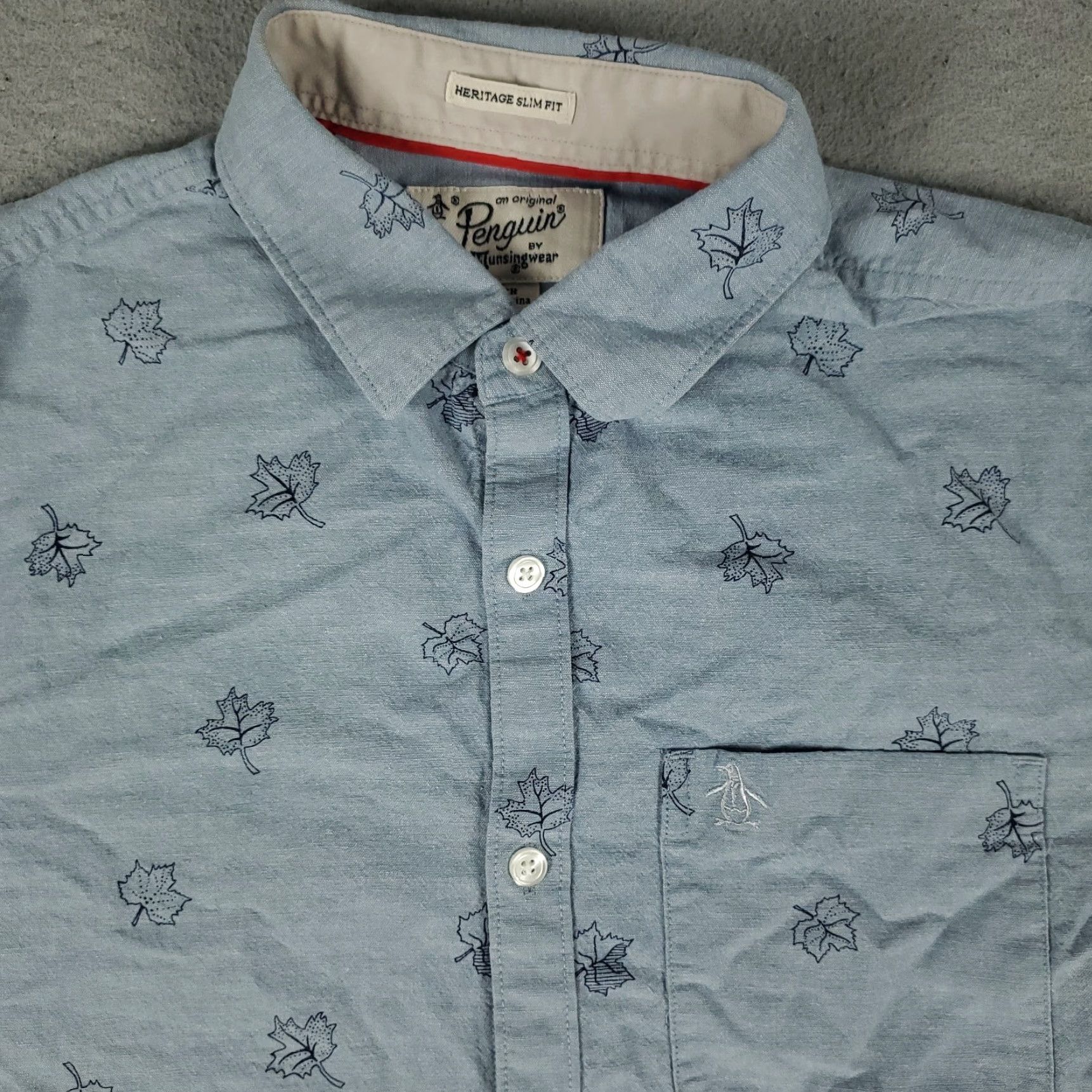 Original Penguin Original Penguin Button-Up Shirt Mens Small Blue Long Sleeve Casual Size US S / EU 44-46 / 1 - 2 Thumbnail