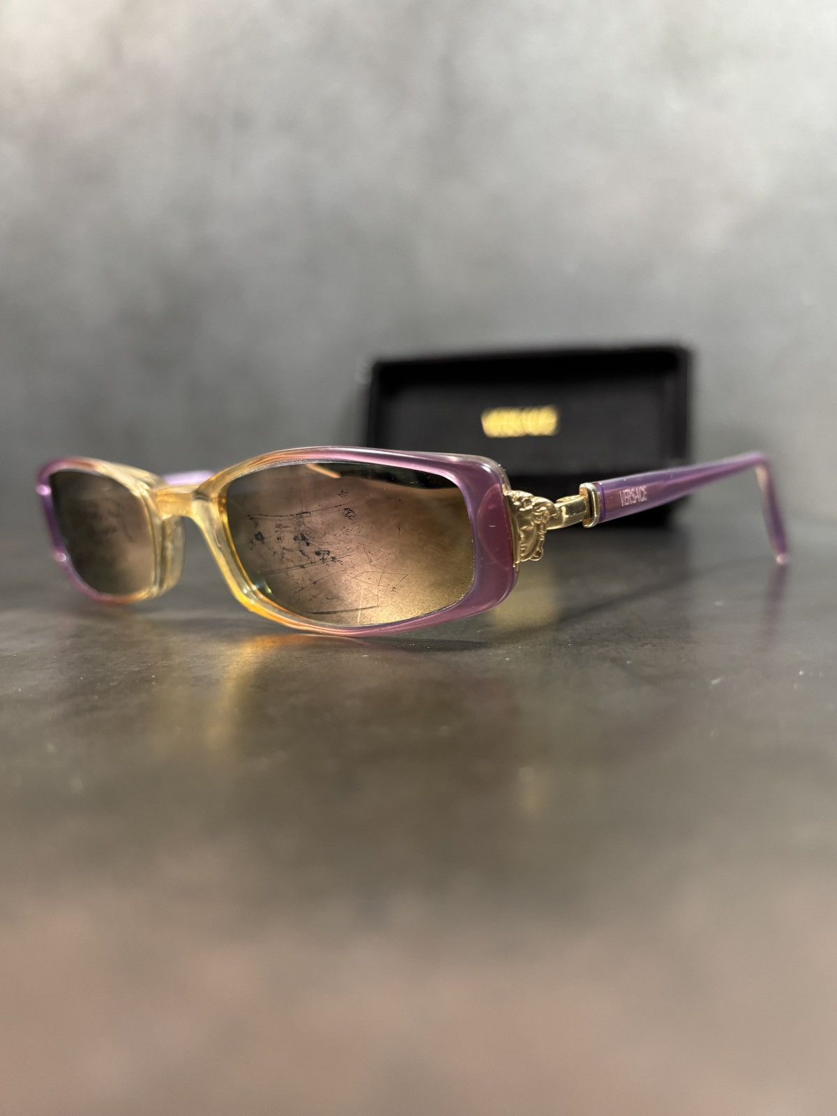 Y2K Vintage Versace Sunglasses Petite Bayonetta 2000s Medusa