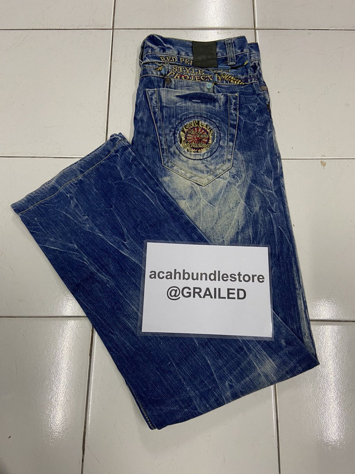 Japanese Brand RED PEPPER STYLE PROJECT DENIM FLARE JEANS Size US 36 / EU 52 - 21 Thumbnail