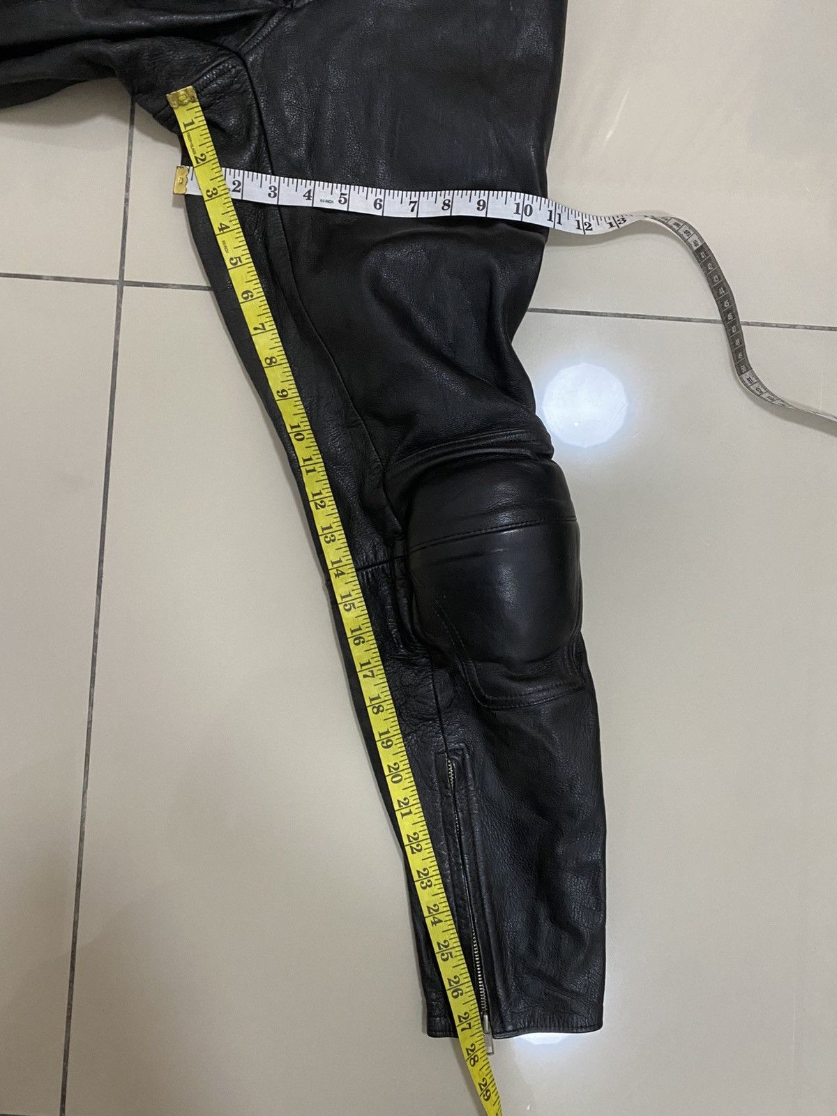 Japanese Brand × Leather × Vintage 90s VTG KUSHITANI HAMAMATSU LEATHER BIKER PANTS Size US 31 - 14 Thumbnail