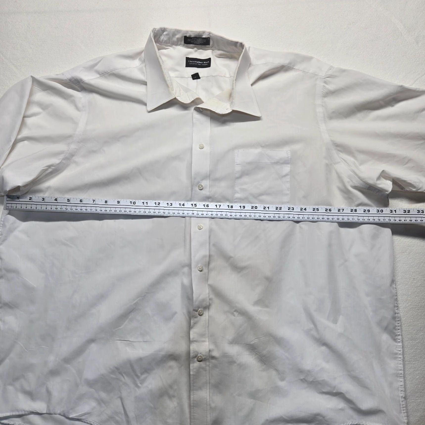 Vintage Christopher Hart Shirt Dress Shirt Men 20 White Long Sleeve Button-Down Oxford Solid 20 Size US XXL / EU 58 / 5 - 4 Thumbnail