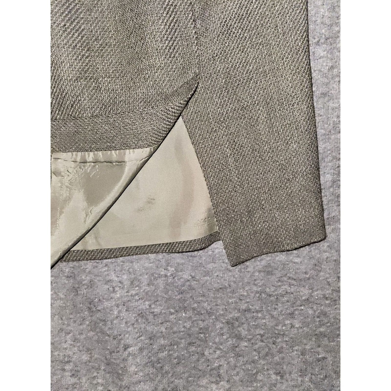 Ann Taylor VINTAGE Ann Taylor Wool Pencil Skirt Women's 6P Olive Lined Slit Side Zipper Workwear Size 28" / US 6 / IT 42 - 7 Thumbnail