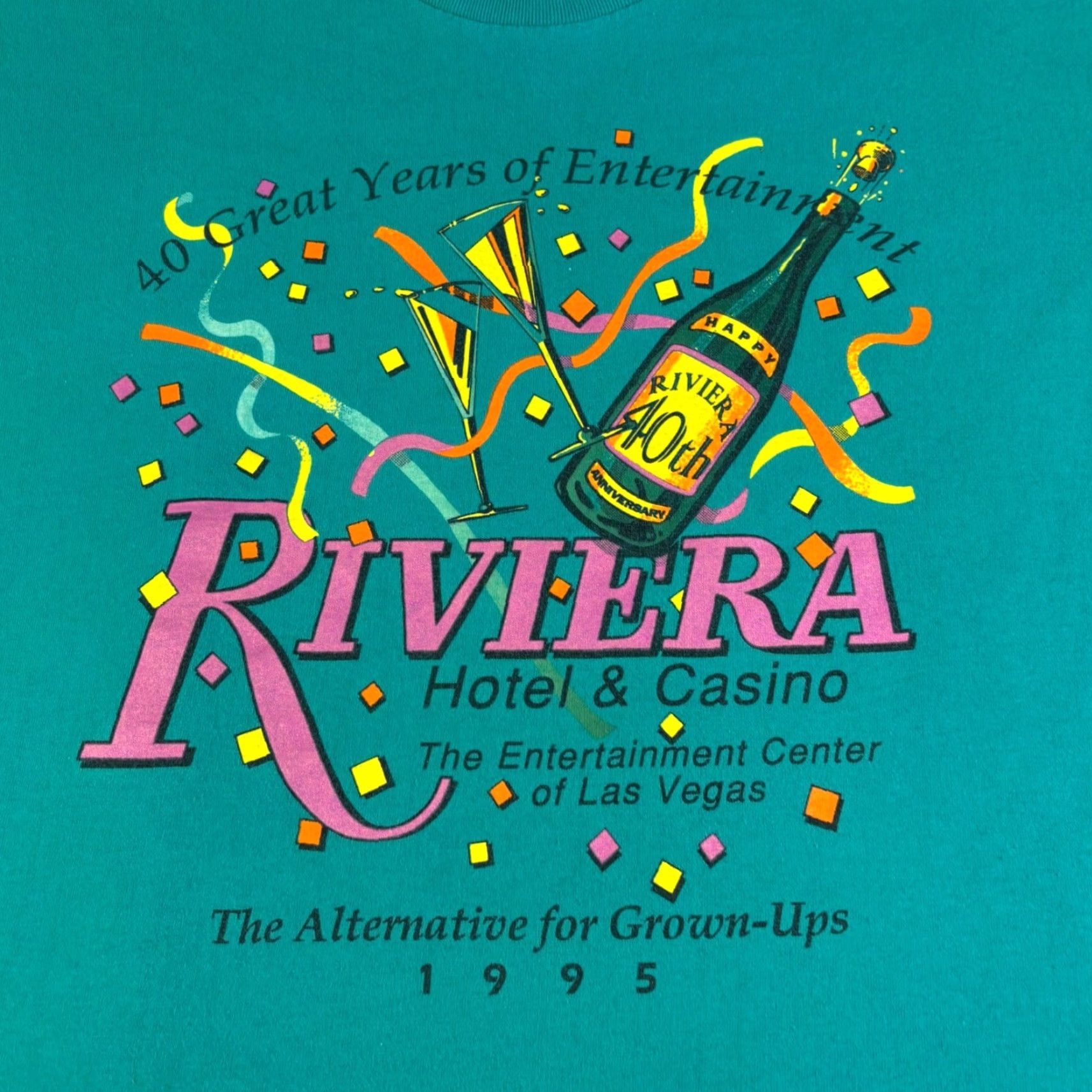 Rivieras Riviera Hotel Casino Las Vegas 40th Anniversary T Shirt Large 1995 Size US L / EU 52-54 / 3 - 6 Thumbnail