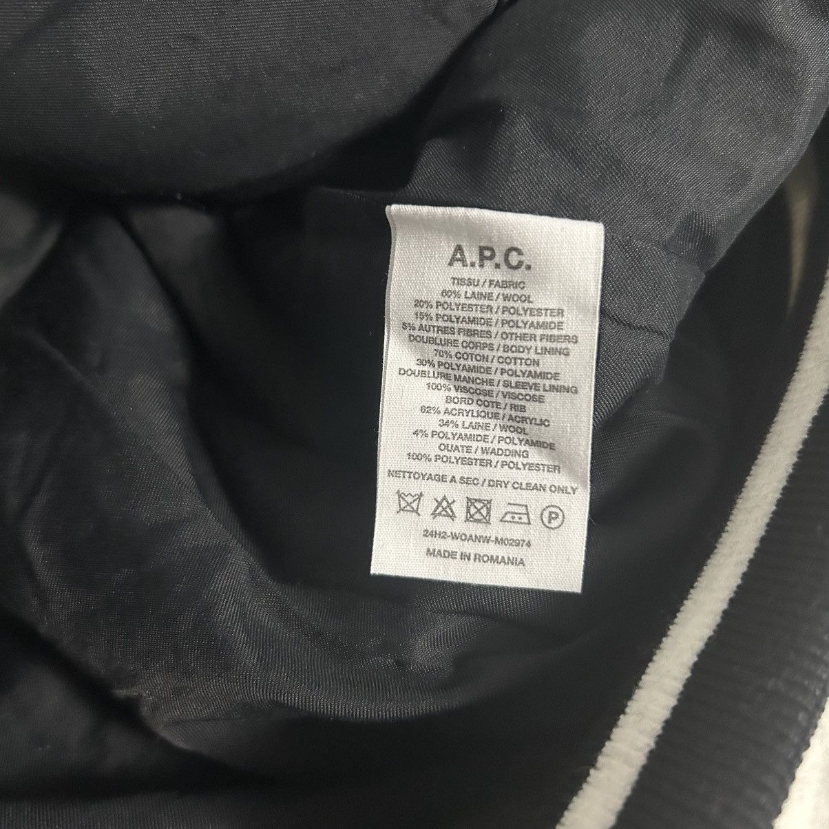 A.P.C. New A.P.C Micky Wool Bomber Jacket Navy Blue Size Small Size US S / EU 44-46 / 1 - 6 Thumbnail