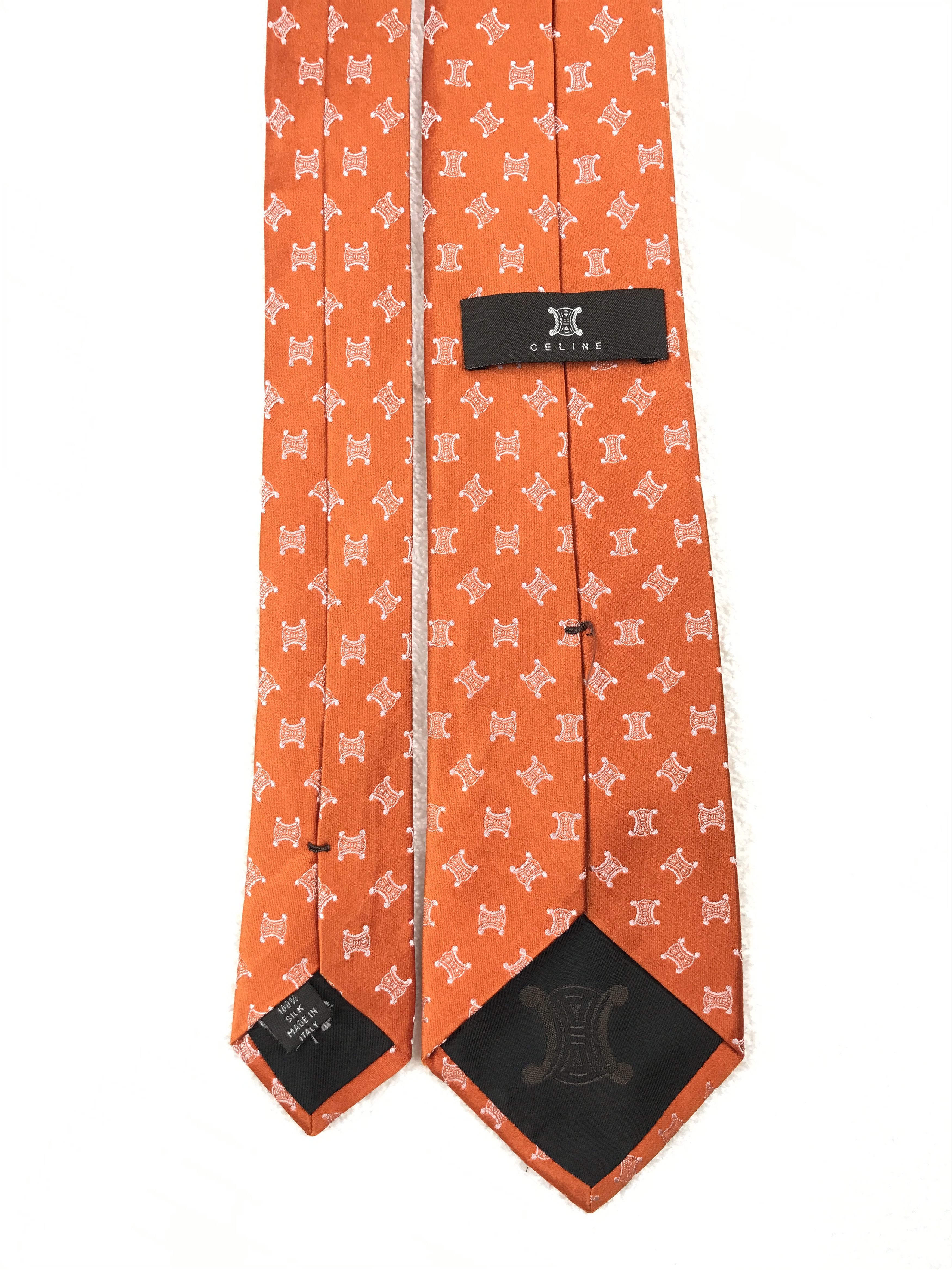Celine Vintage Celine Monogram Silk Necktie Size ONE SIZE - 4 Thumbnail