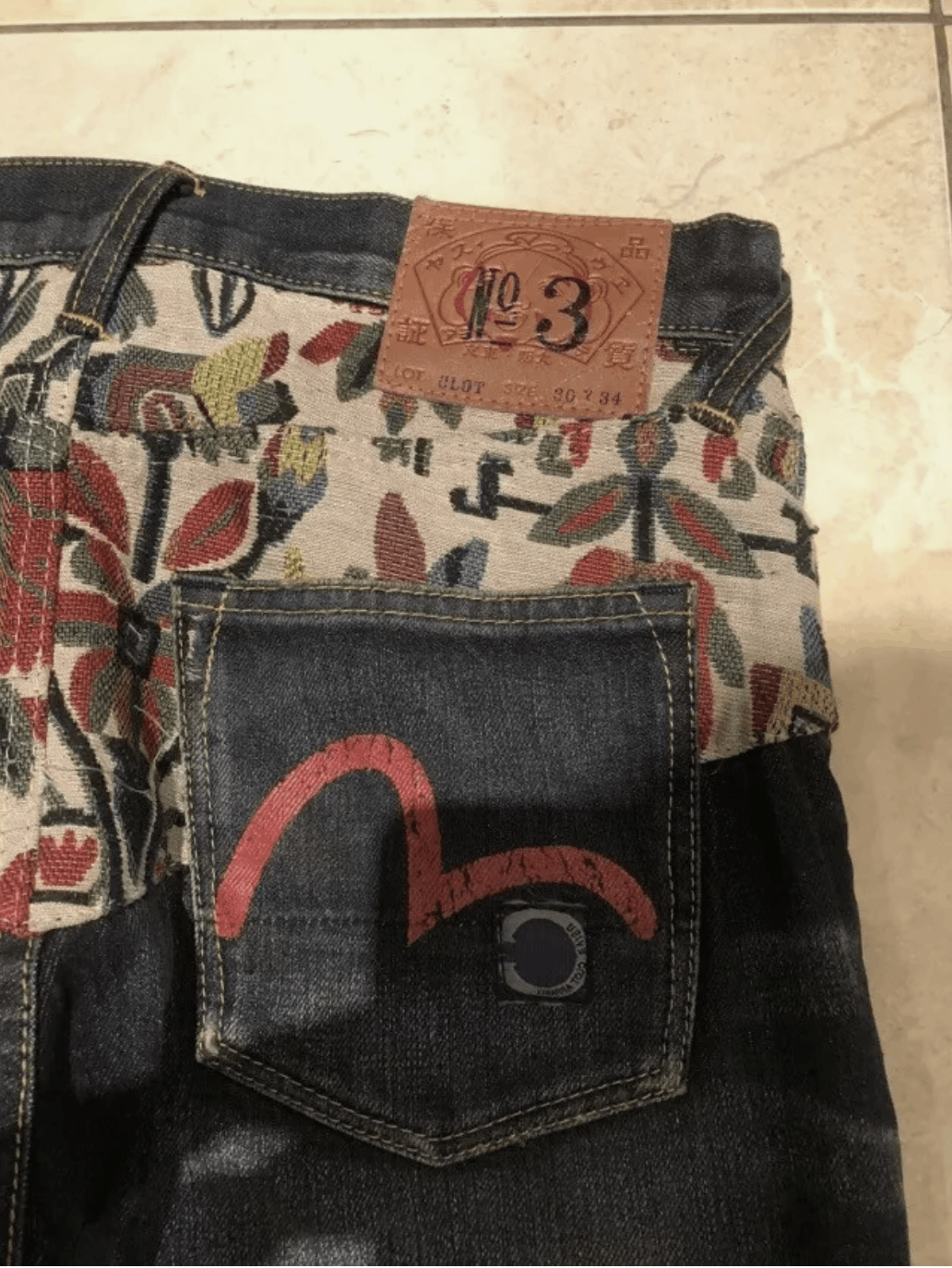 CLOT Evisu X CLOT Collab Mens Tribal Mayan Selvedge Denim Jeans Size US 30 / EU 46 - 5 Thumbnail