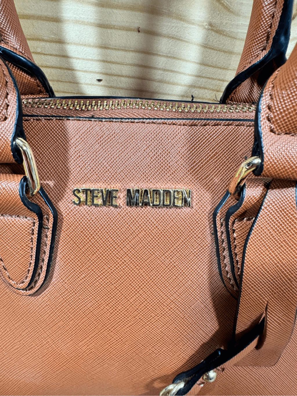 Steve Madden Steve Madden Cognac Faith Saffiano Small Satchel Brown Mini Size ONE SIZE - 4 Thumbnail
