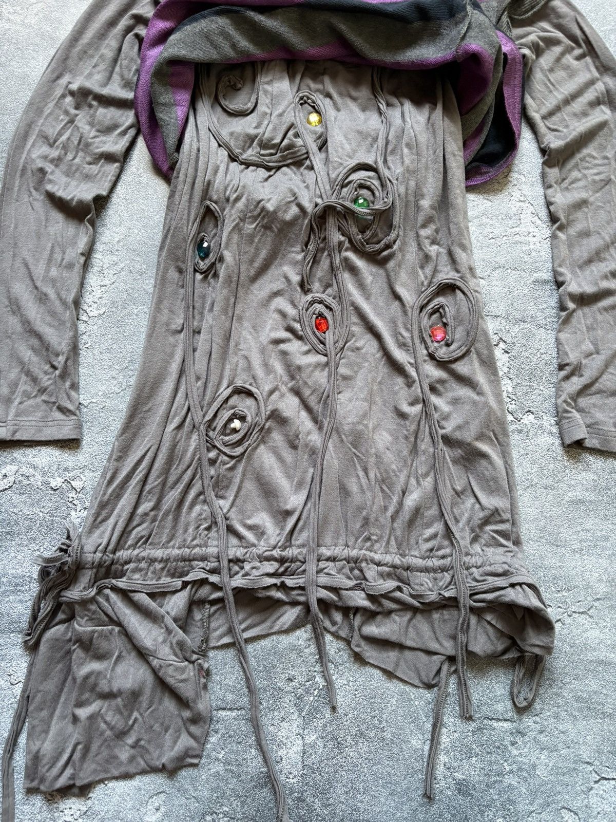 Cop Copine Crazy Vintage 00s Cop Copine Avant Garde Rhinestones Dress Size M / US 6-8 / IT 42-44 - 7 Thumbnail